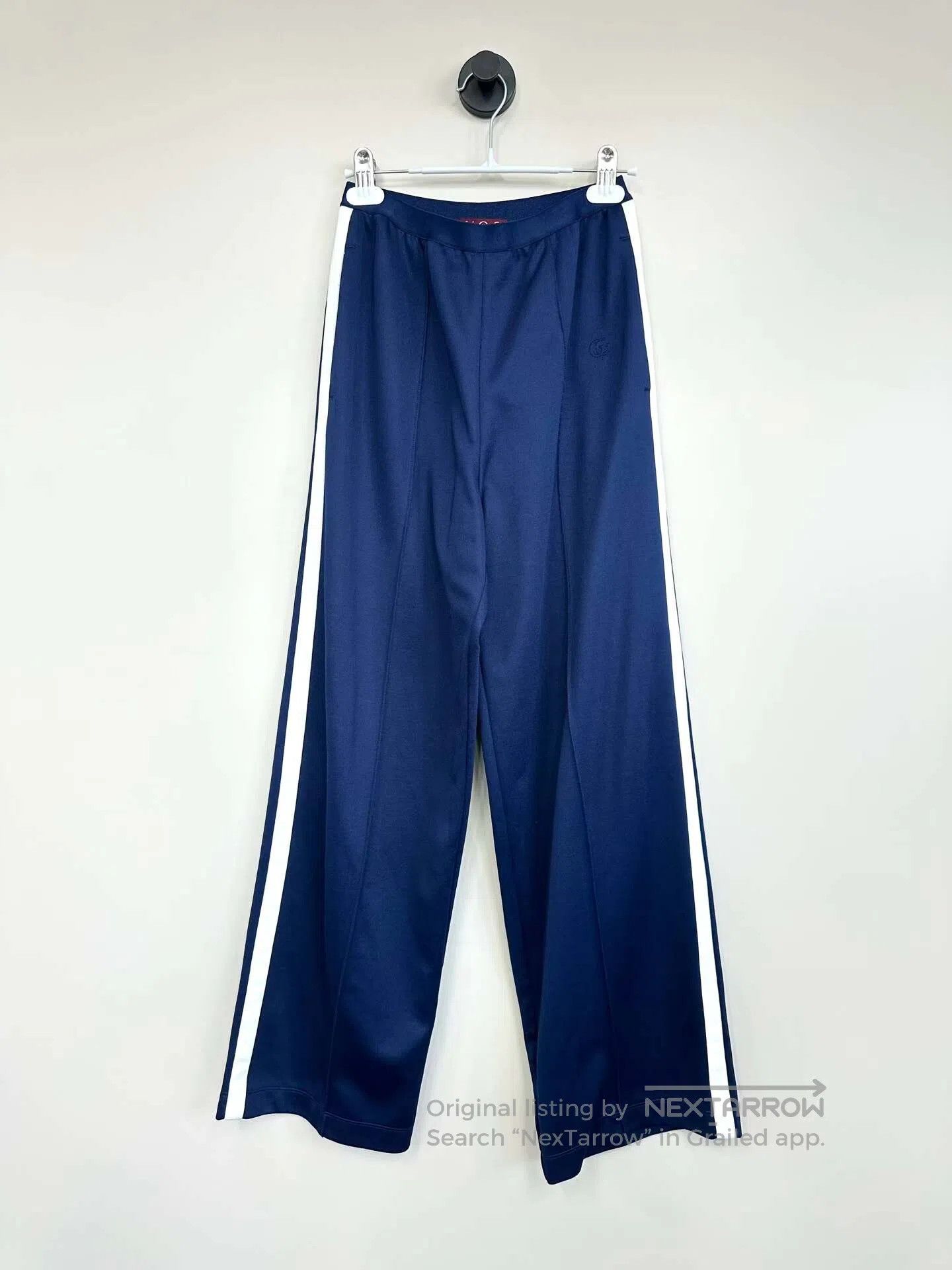Gucci Guicci Navy Blue Embroidered Logo Casual Pants| Size US 31 - 1 Thumbnail