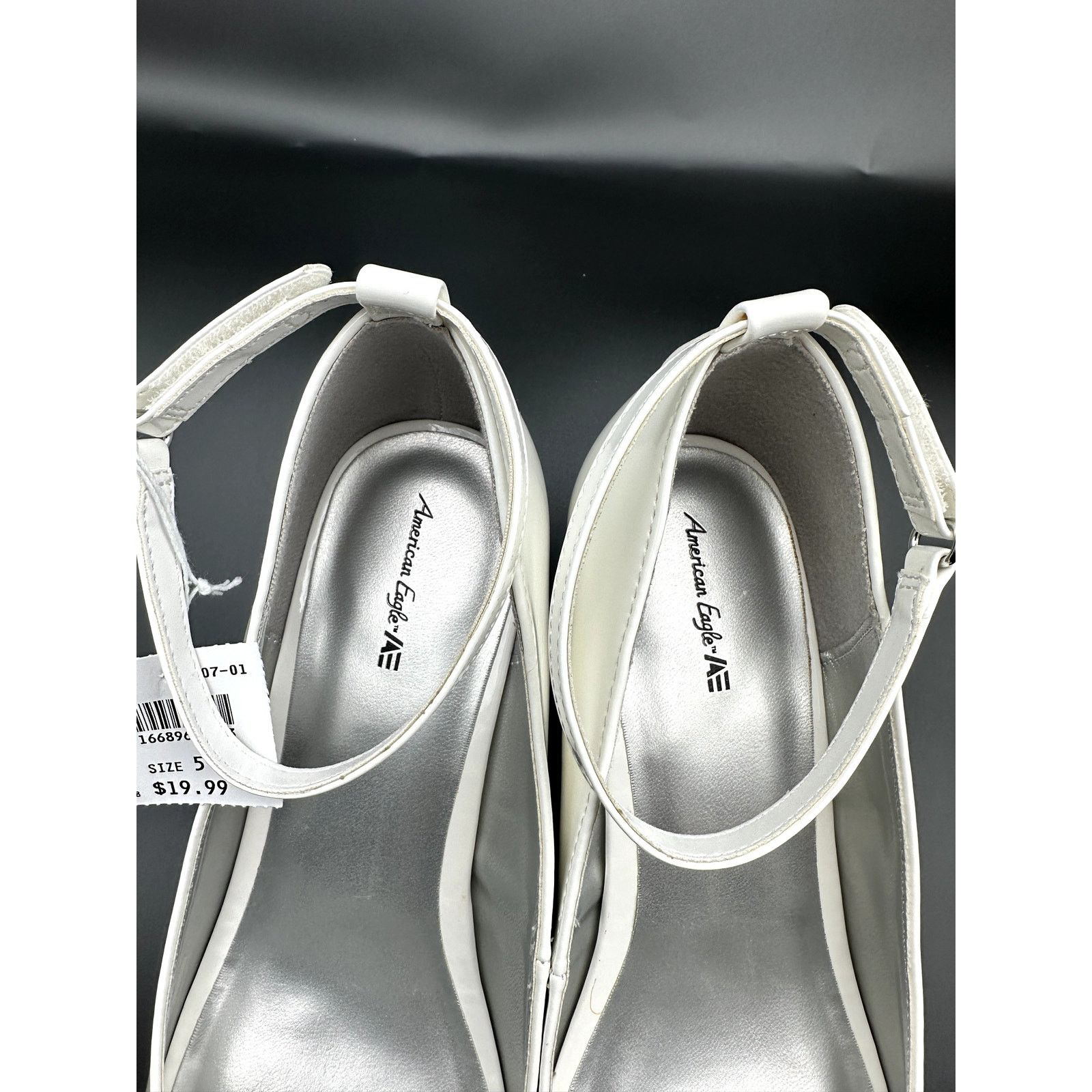 Other American Eagle Girls White Dress Shoes-Open Toe Ankle Strap Size US 6 / IT 36 - 5 Thumbnail