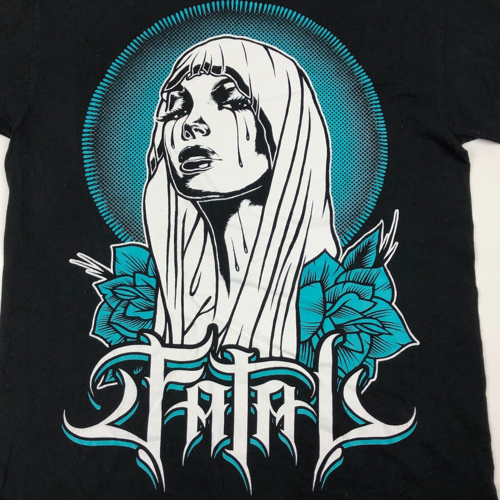 Affliction Fatal Clothing Women Face Tattoo Art Style Tee T shirt Size US M / EU 48-50 / 2 - 2 Thumbnail
