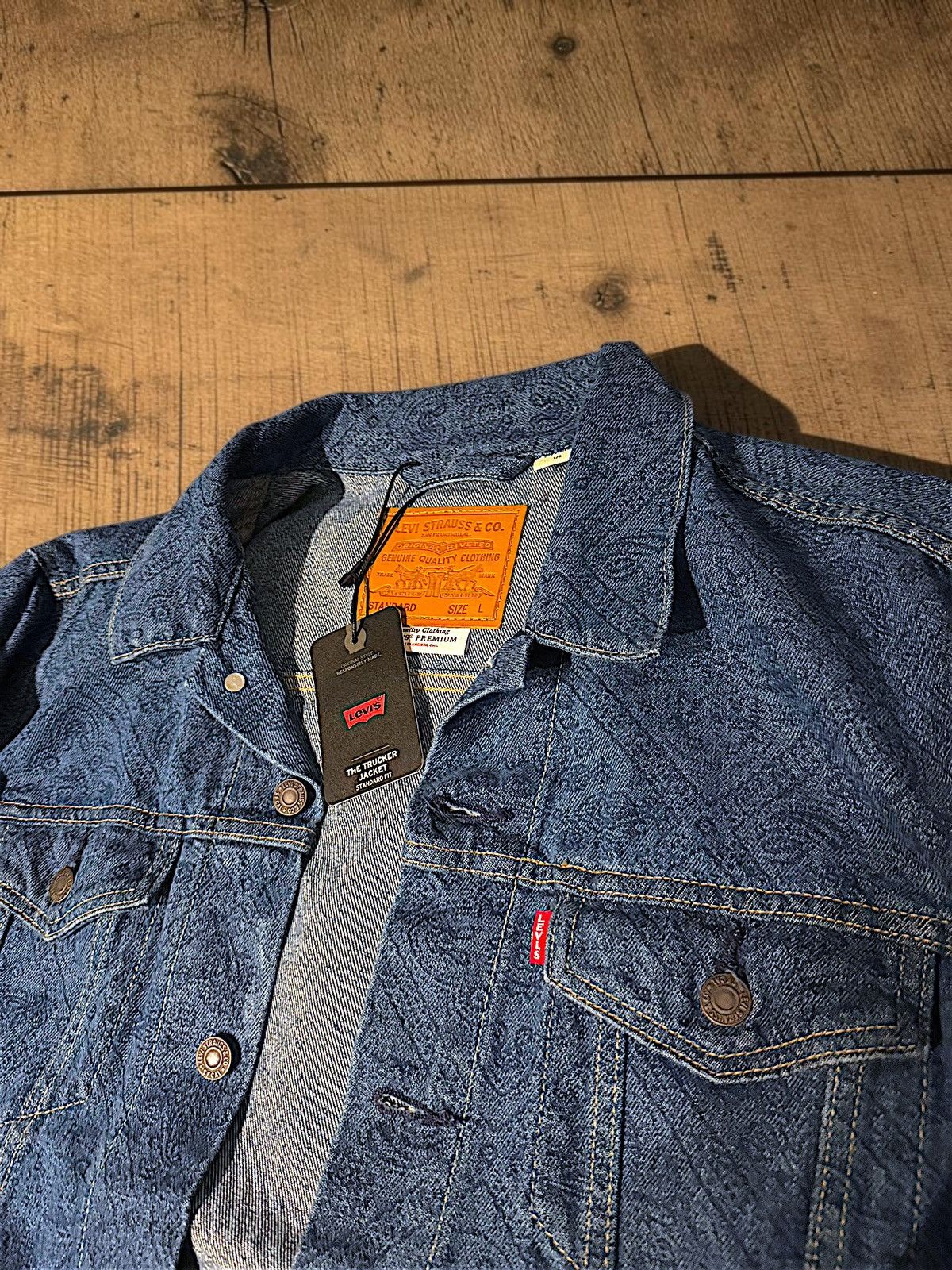 Levi's Vintage Clothing Levi’s jeans jacket premium vintage trucker fit western Size US L / EU 52-54 / 3 - 5 Thumbnail