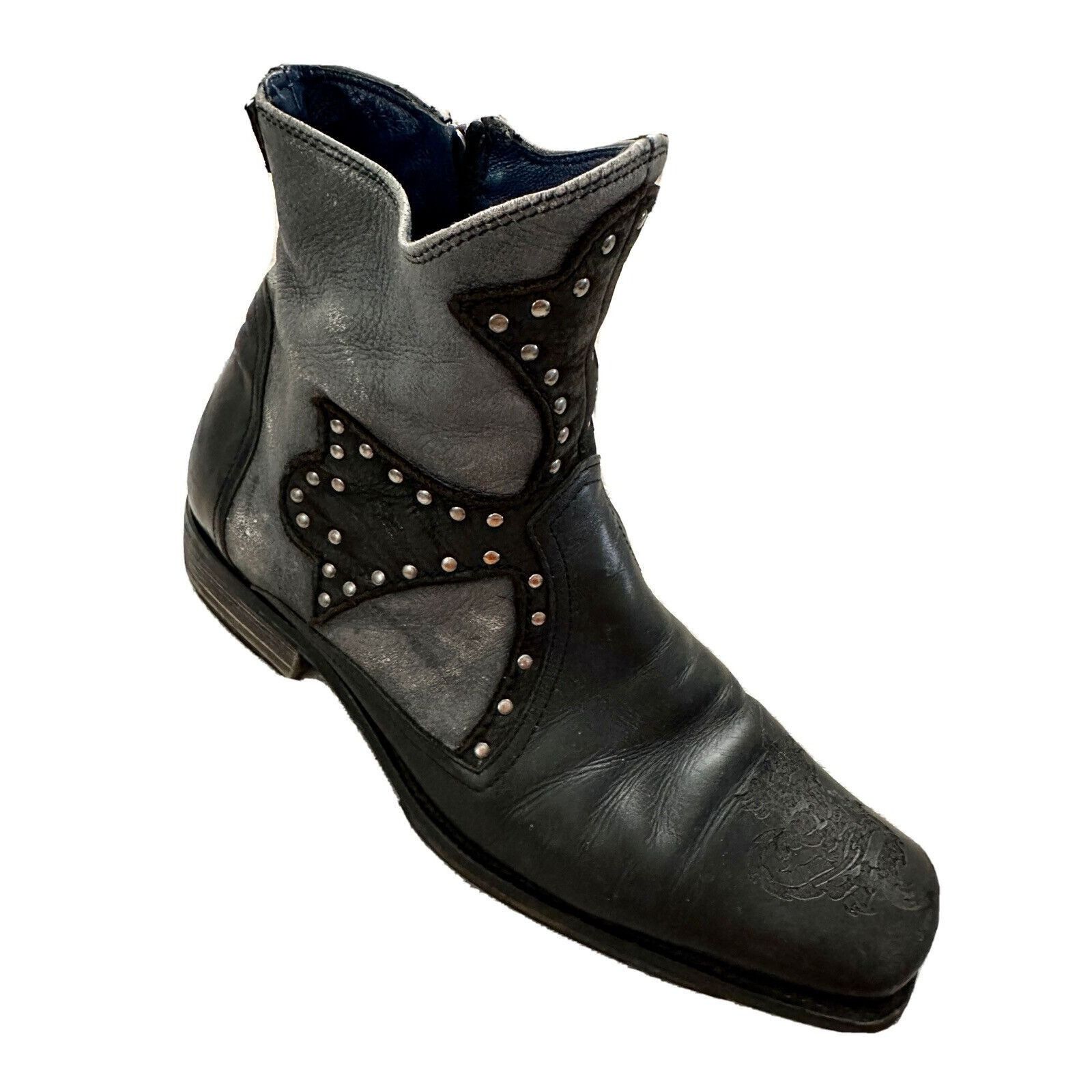 Mark Nason Mark Nason Rock Lives Mens Black Ankle Studded 