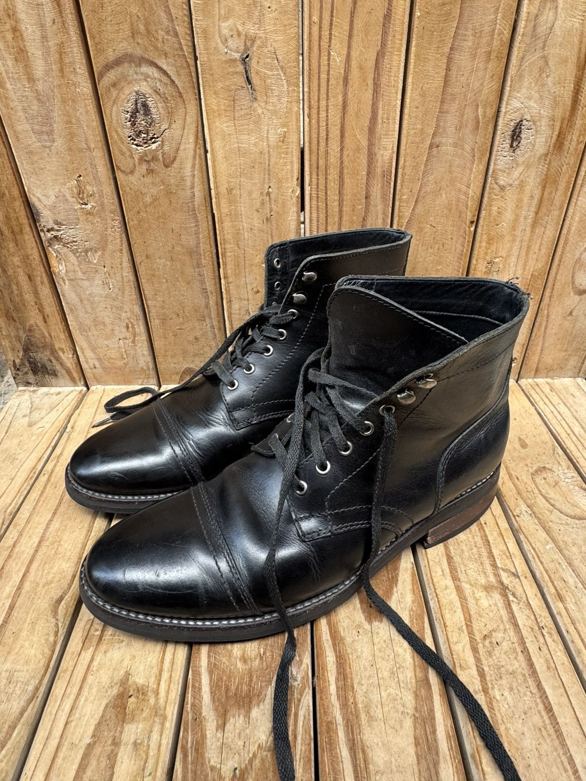 Thursday Boot Company Thursday boots company captain black cap toe leather boots Size US 10 / EU 43 - 18 Thumbnail