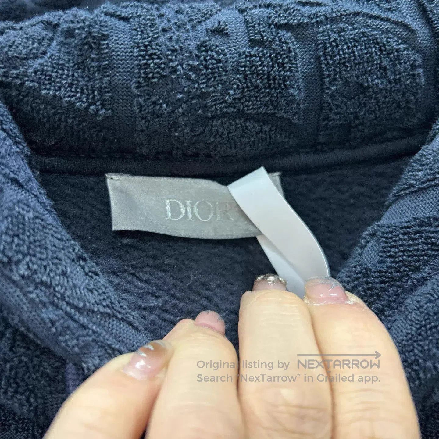 Dior Blue Textured Hoodie . Size US L / EU 52-54 / 3 - 3 Thumbnail