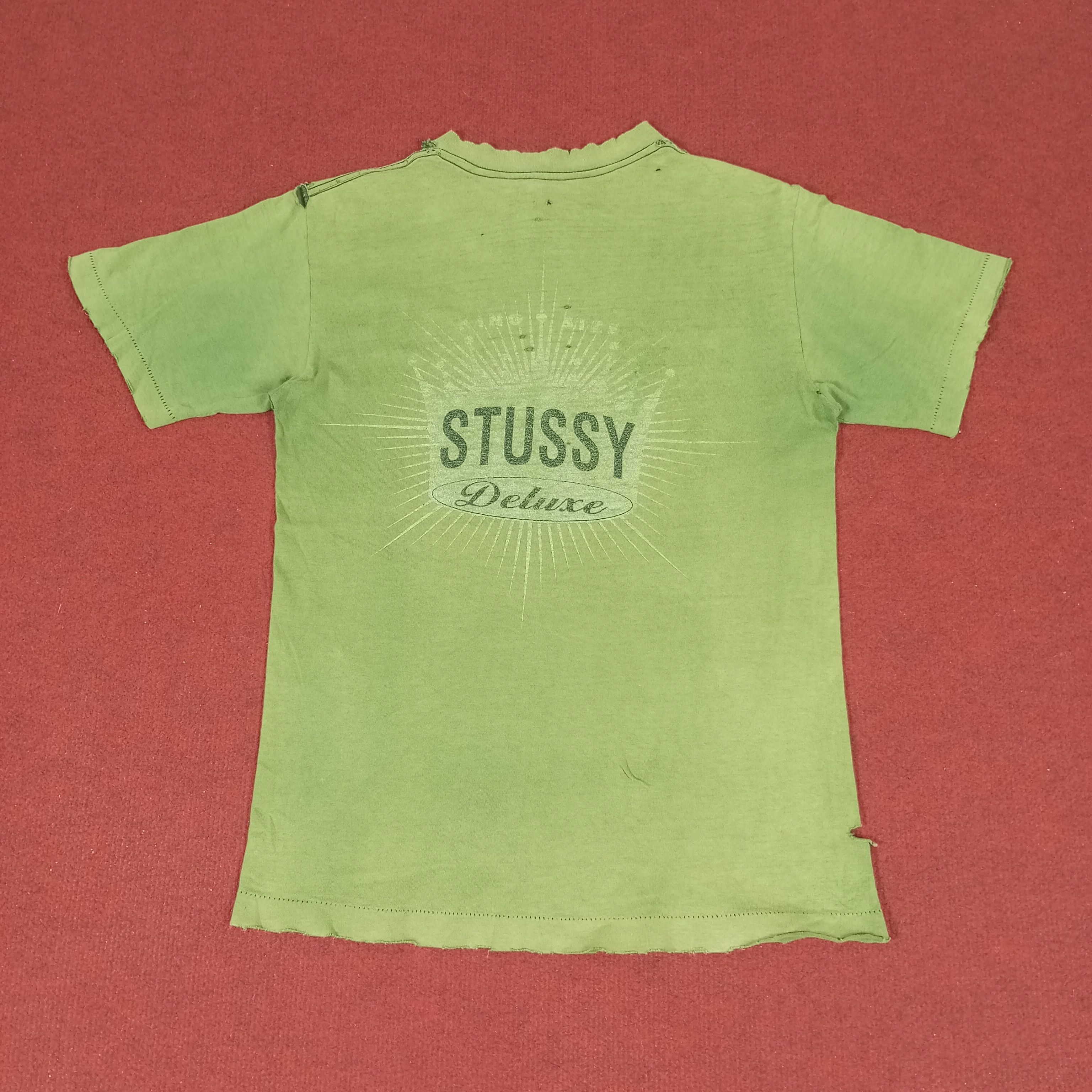 Stussy × Vintage Vintage Stussy Deluxe Streetwear Distressed Tshirt Size US S / EU 44-46 / 1 - 1 Thumbnail