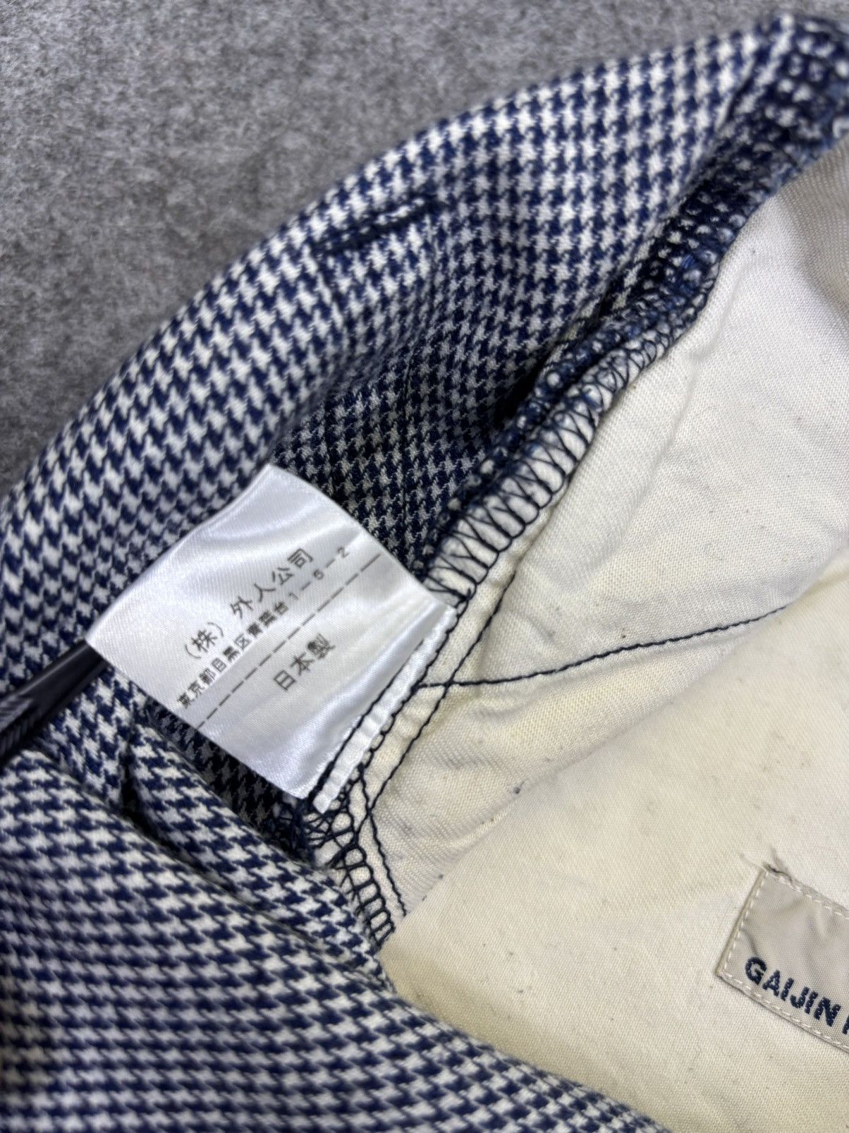 Japanese Brand Gaijin Made Fish Tail Houndstooth Pattern Pant F813 Size US 32 / EU 48 - 12 Thumbnail