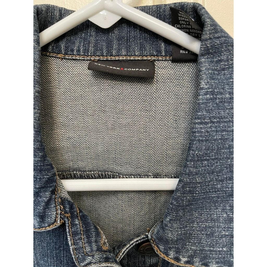 Other New York & Company Women's Blue Denim Jean Jacket Size 4 Size S / US 4 / IT 40 - 3 Thumbnail