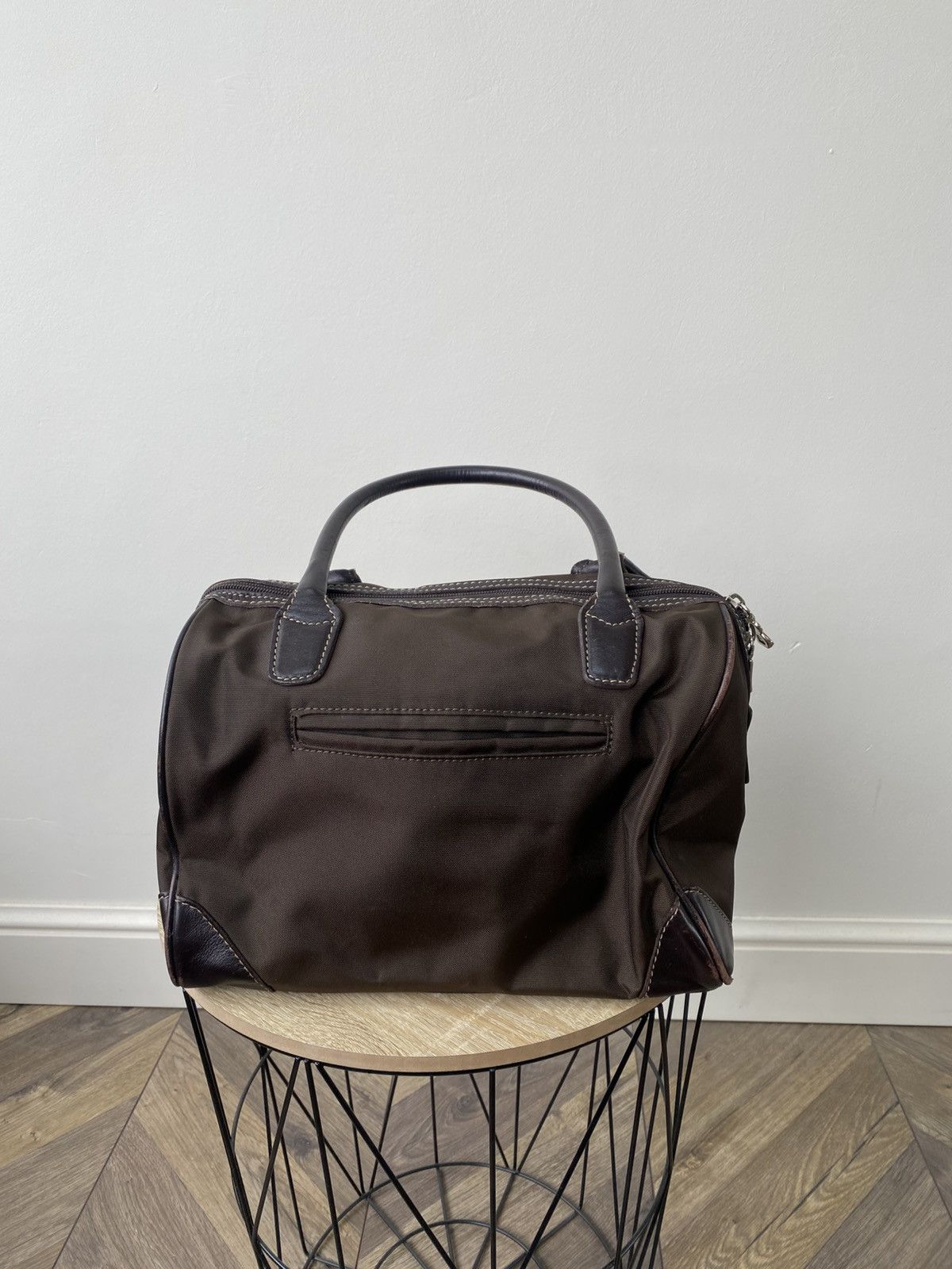 Bogner Vintage Brown Chocolate Nylon/Leather Tote Handbag Bogner Size ONE SIZE - 10 Thumbnail