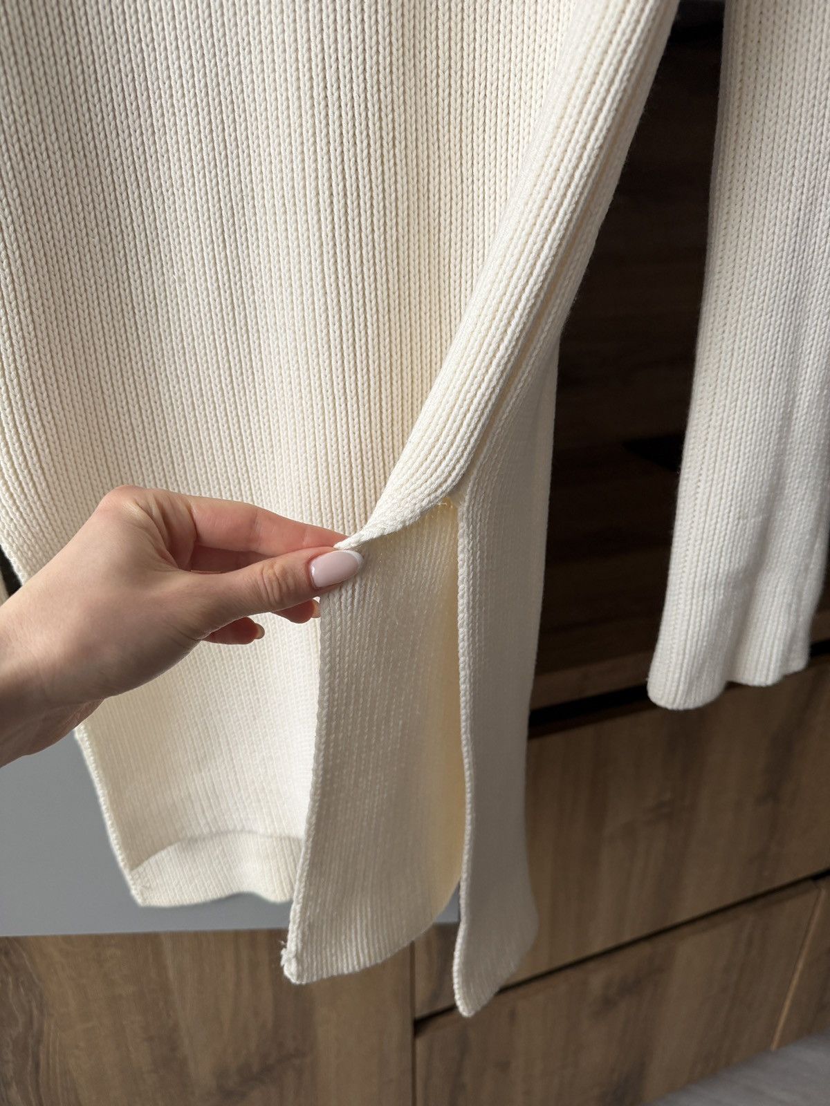 The Row The Row Knit Bell Sleeve Long Ivory Wool Sweater Size S / US 4 / IT 40 - 4 Thumbnail