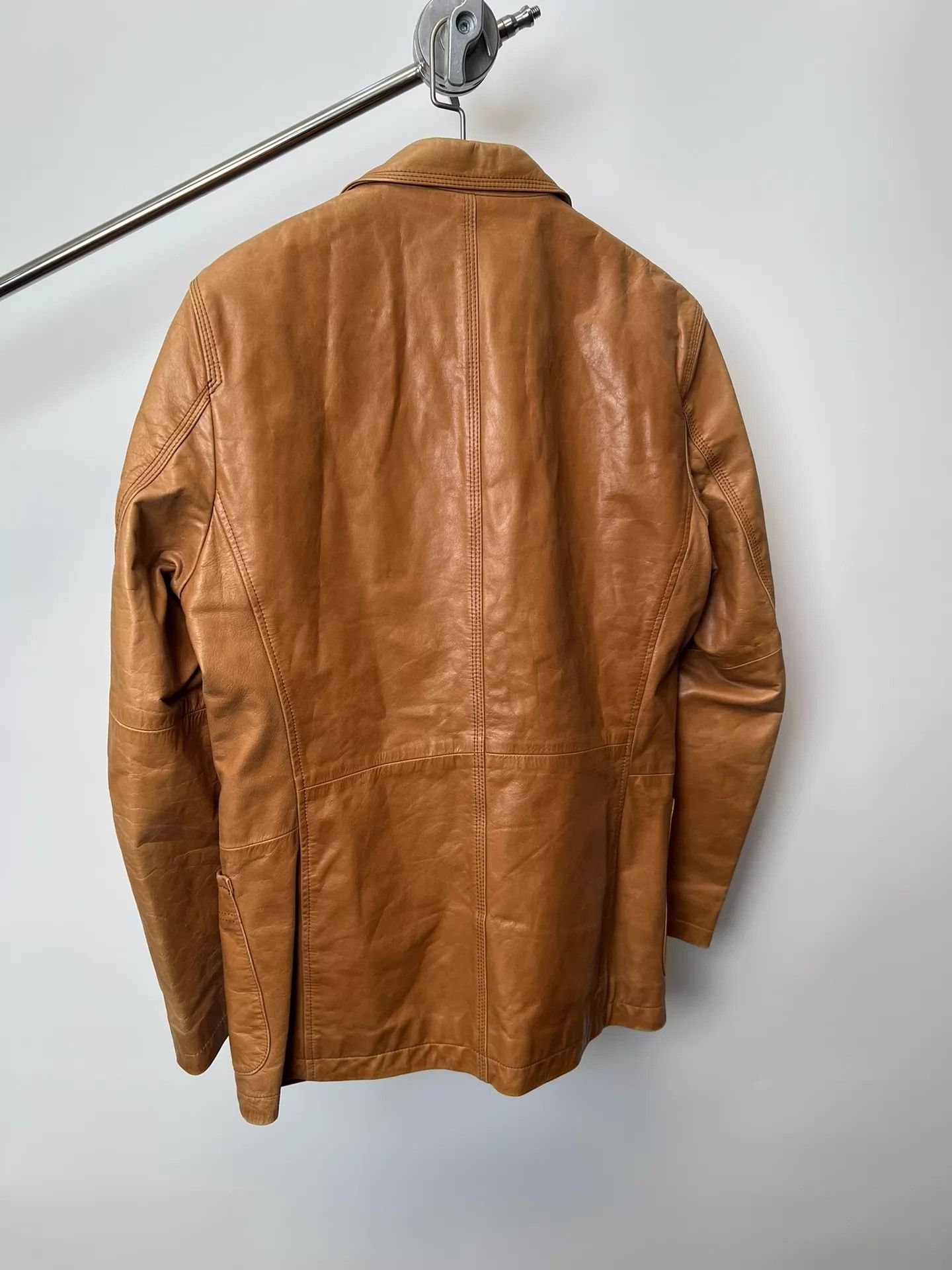 Ermenegildo Zegna EZ Zegna Vintage Distressed Leather Tailored Blazer M Size US M / EU 48-50 / 2 - 5 Thumbnail