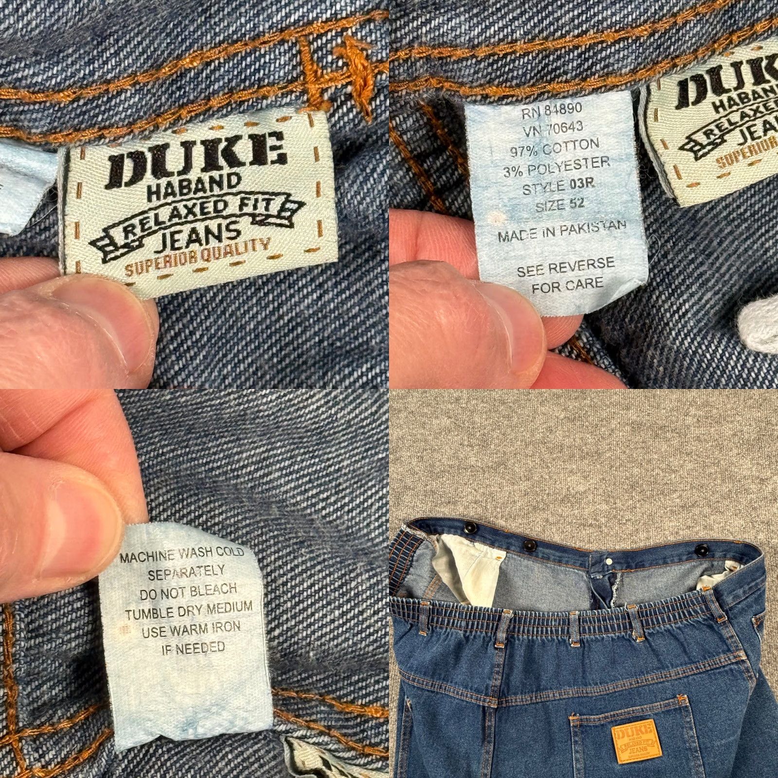 Vintage VINTAGE Duke Haband Relaxed Fit Denim Shorts Bermuda Jeans Shorts 52 Blue 80s 90s Mens Shorts"} Size US 36 / EU 52 - 8 Thumbnail