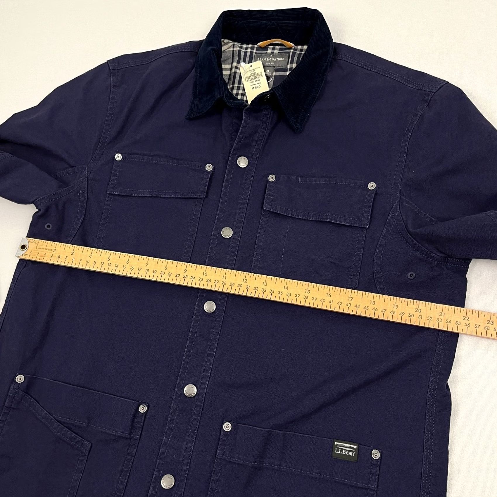 Vintage VINTAGE LL Bean Lined Canvas Shirt Jacket Shacket Mens M Slim Navy Heritage Chore NEW Size US M / EU 48-50 / 2 - 5 Thumbnail