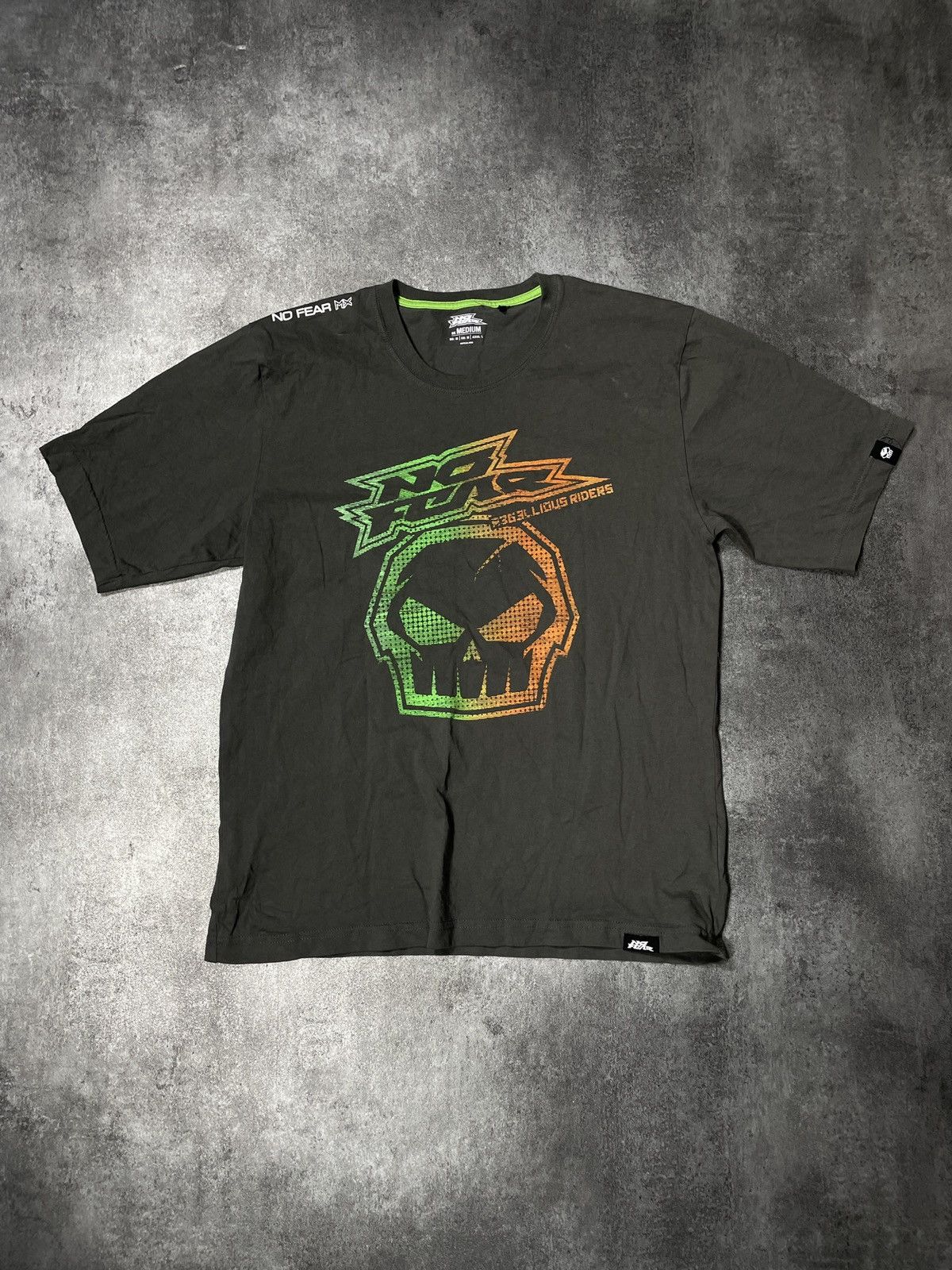No Fear 🔥RARE🔥No Fear Tee Spellout Skull Vintage Y2K Neon Hype Size US M / EU 48-50 / 2 - 1 Thumbnail