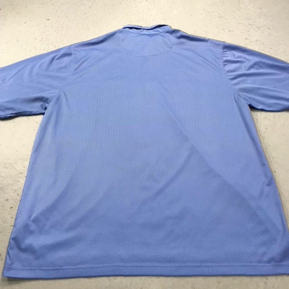 Vintage Donald Ross Polo Shirt Mens XL Blue Logo Striped Performance Golf Shirt Polo Size US XL / EU 56 / 4 - 6 Thumbnail