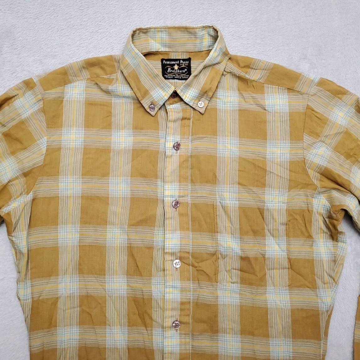 Vintage VINTAGE Braidburn Shirt Mens S Brown Plaid Tapered Long Sleeve Permanent Press Shirt Mens S Brown Plaid Tapered Long Sleeve Permanent Press Size US S / EU 44-46 / 1 - 2 Thumbnail