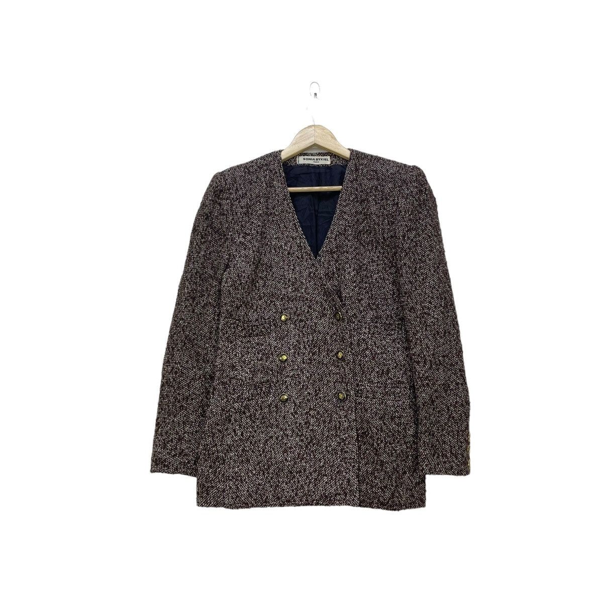 Aran Isles Knitwear 💥Vintage Sonia Rykeil Tweed Jacket Size M / US 6-8 / IT 42-44 - 1 Thumbnail