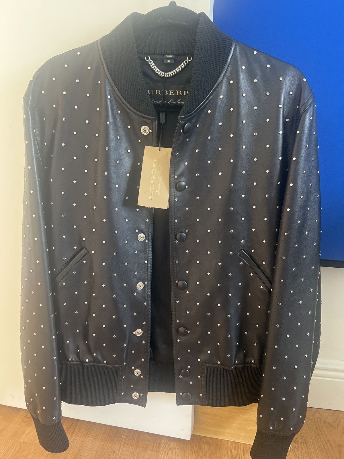 Burberry Burberry studded leather bomber jacket. Size US S / EU 44-46 / 1 - 1 Thumbnail