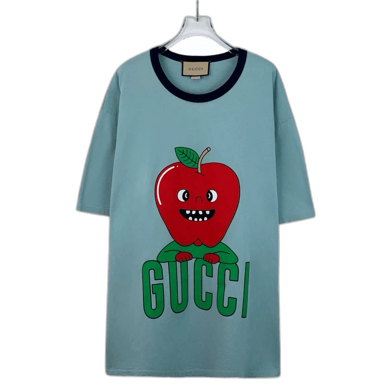 Gucci Gucci Cartoon Apple Print T-Shirt Size XXXL Size US XXL / EU 58 / 5 - 1 Thumbnail