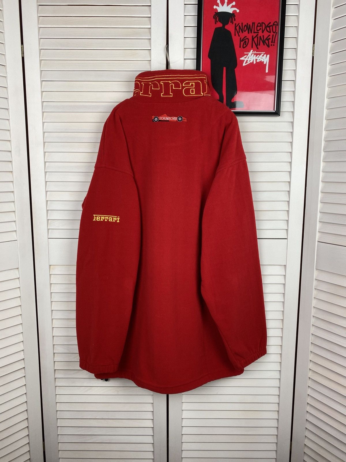 Ferrari Vintage 90s Fleece Jacket Zip Up 1/4 Ferrari Racing F1 Car Size US XL / EU 56 / 4 - 6 Thumbnail