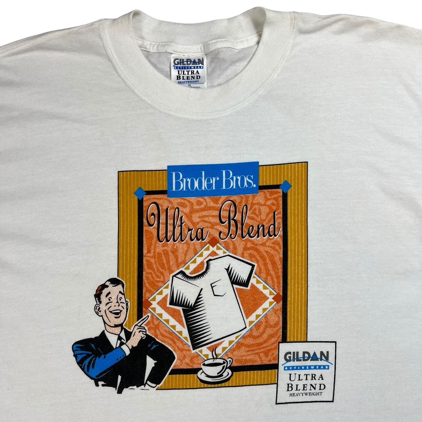Gildan × Vintage Vintage 90s Gildan Ultra Blend promo shirt shirt tee (XL) Size US XL / EU 56 / 4 - 2 Thumbnail