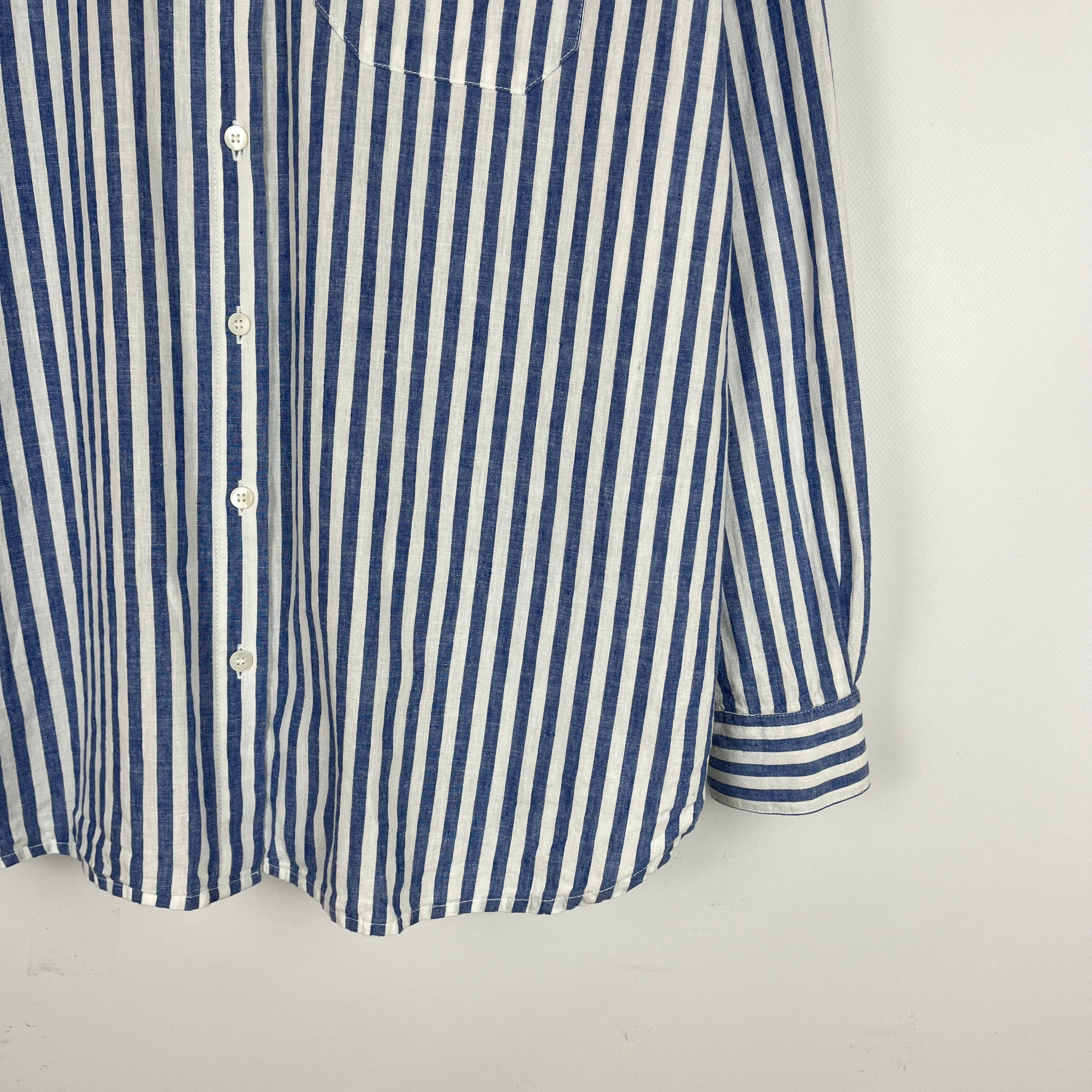 Sezane Ladies Sezane Button Up Stripped Blue Max Shirt Size XXS / US 00 / IT 34 - 3 Thumbnail