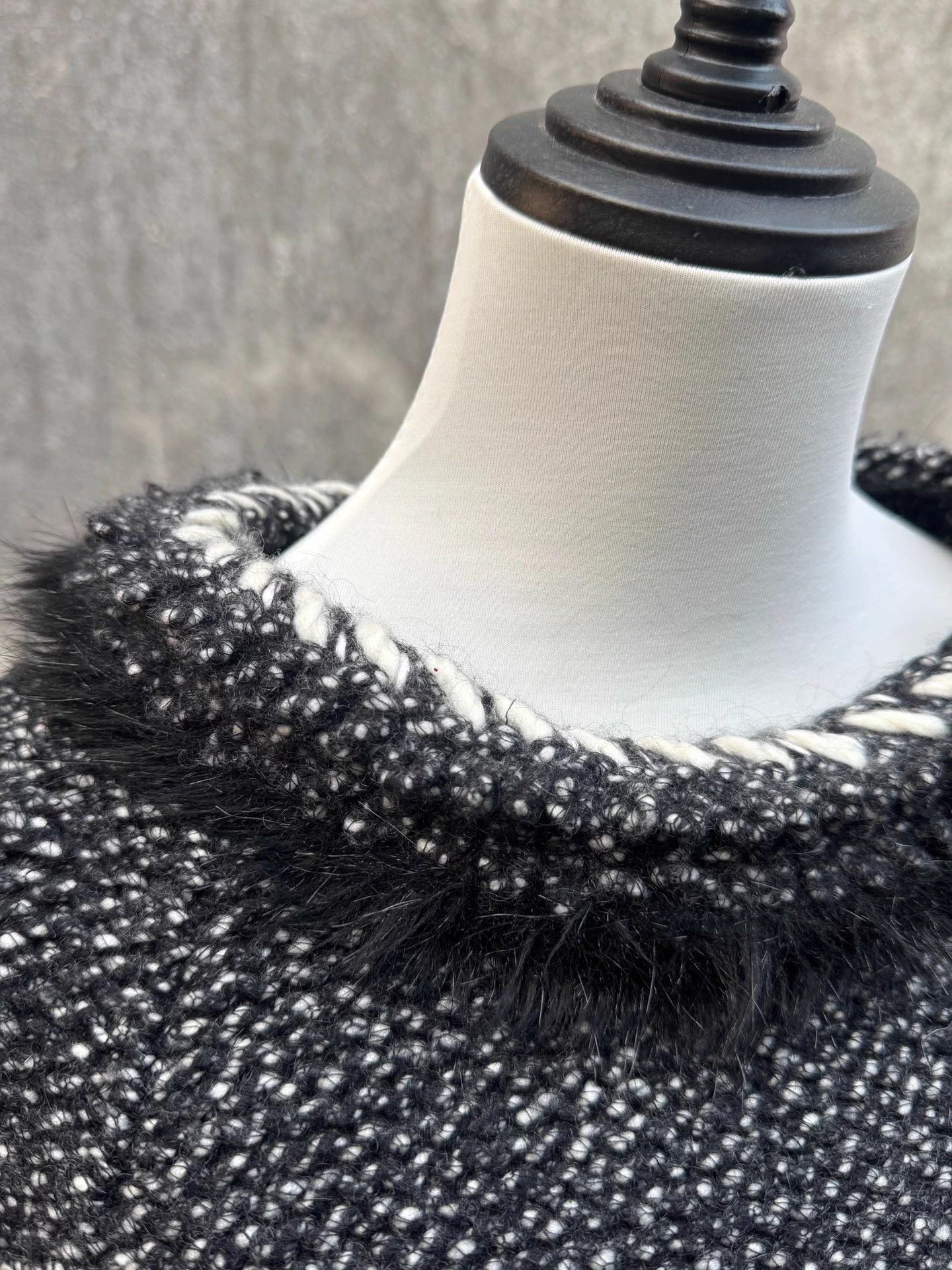 Chanel Chanel 2010AW Black White Cashmere Dress 36 Size XS / US 0-2 / IT 36-38 - 6 Thumbnail