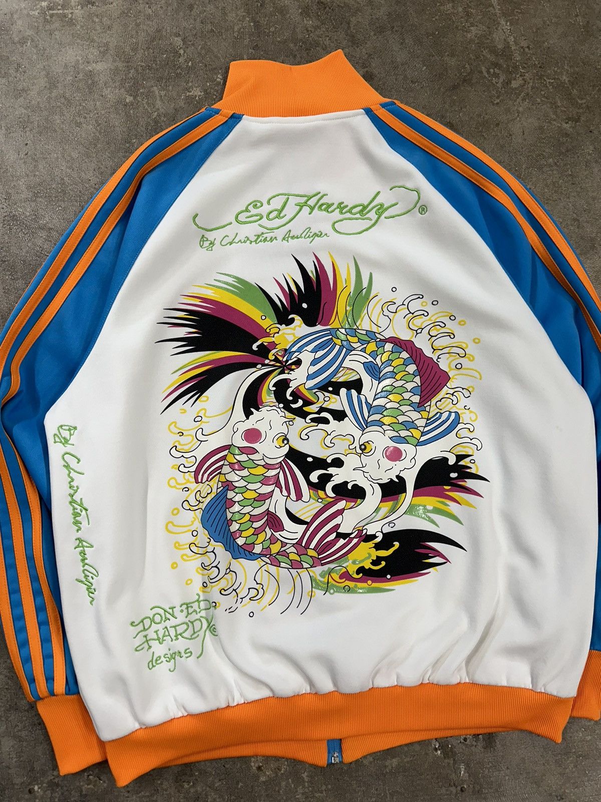 Ed Hardy Crazy Y2K Ed Hardy Christian Audigier Track Jacket Size US XL / EU 56 / 4 - 3 Thumbnail