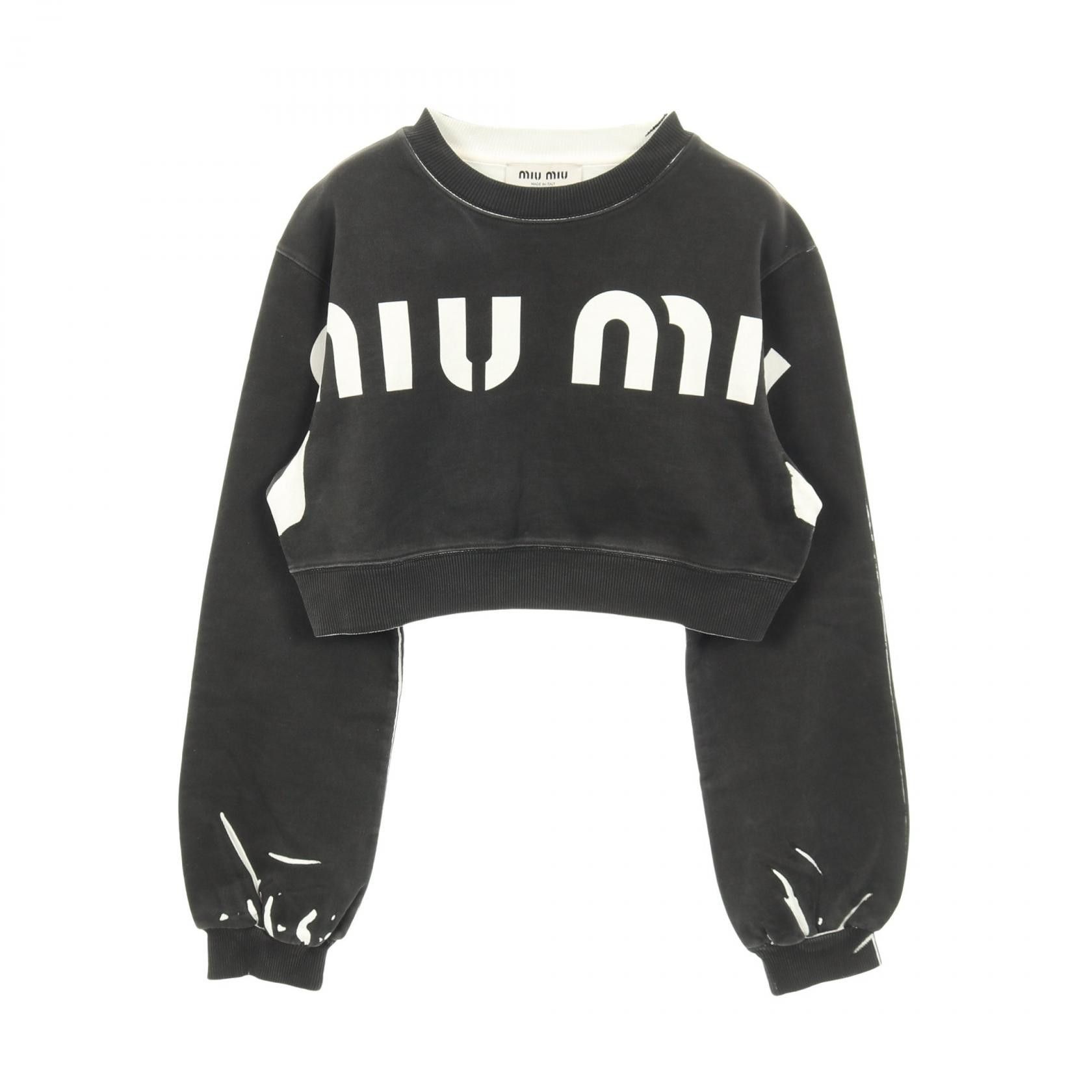 Miu Miu Miu Miu Miu Miu Cotton Sweatshirt Textile Sweatshirts & Hoodies DUTY FREE for USA Size ONE SIZE - 1 Thumbnail