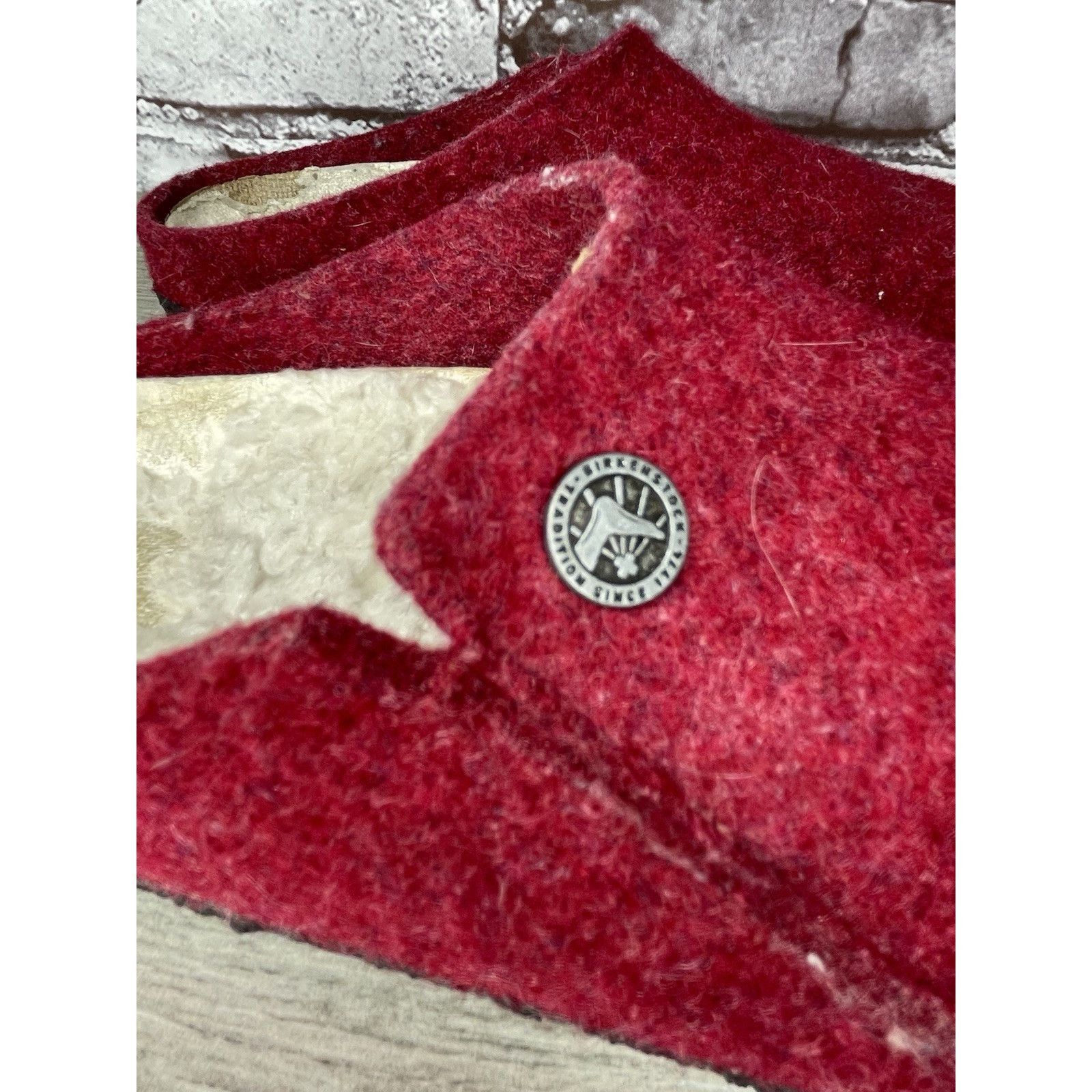 Birkenstock Birkenstock Zermatt Mule Slippers Red Wool Felt Shearling Wo Size US 8.5 / IT 38.5 - 14 Thumbnail