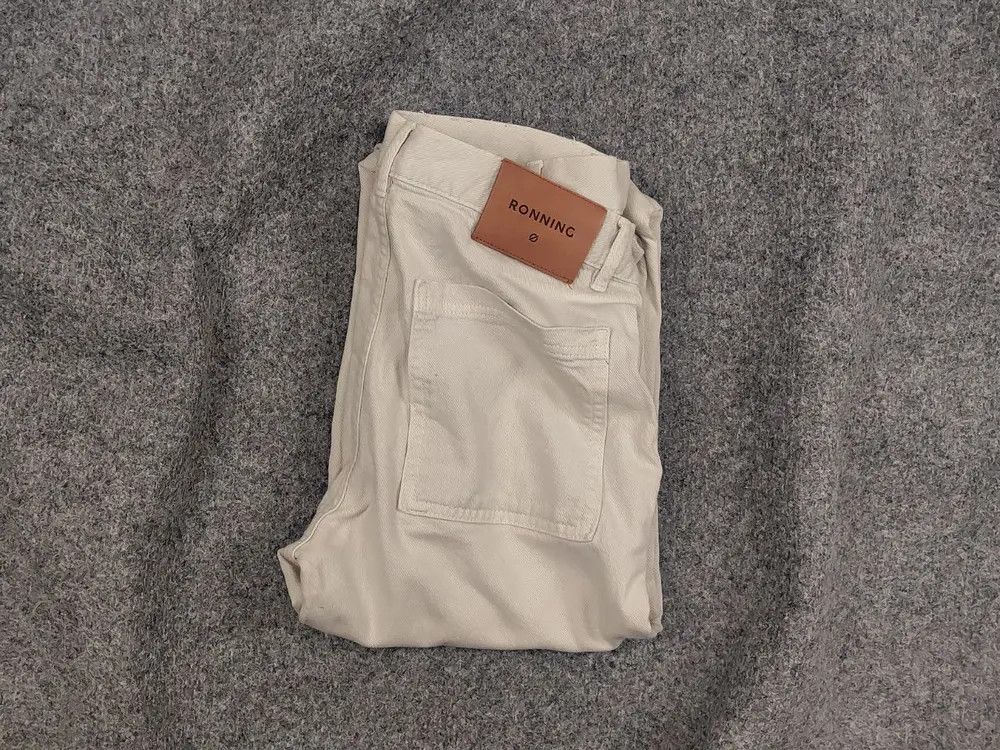 Ronning Ronning Portugal Design Casual beige Denim Jeans Loose Fit Size US 30 / EU 46 - 1 Thumbnail