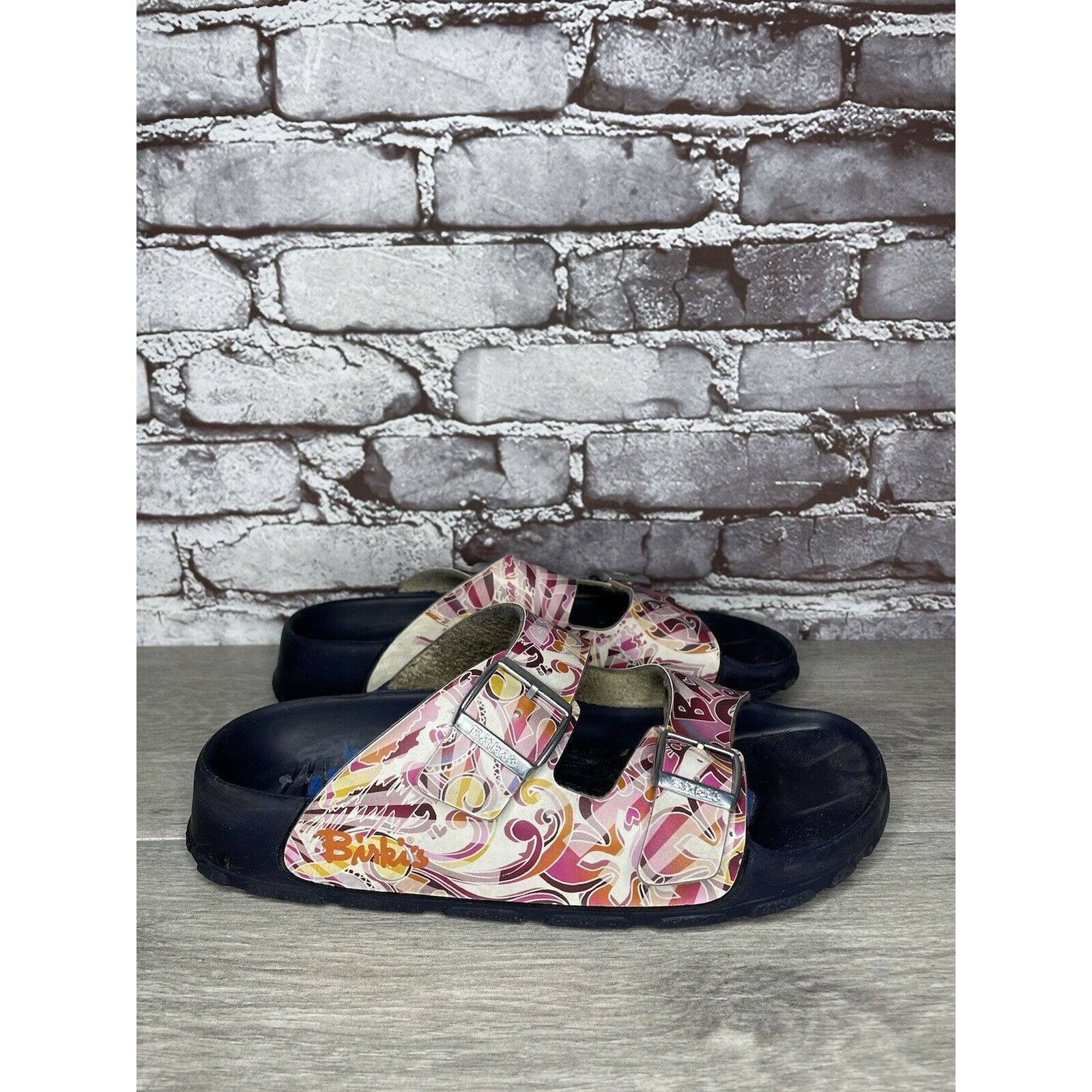 Birkenstock Birki’s Bay Heart Floral Arizona Pink Slides Sandals Women S Size US 10.5 / IT 40.5 - 6 Thumbnail