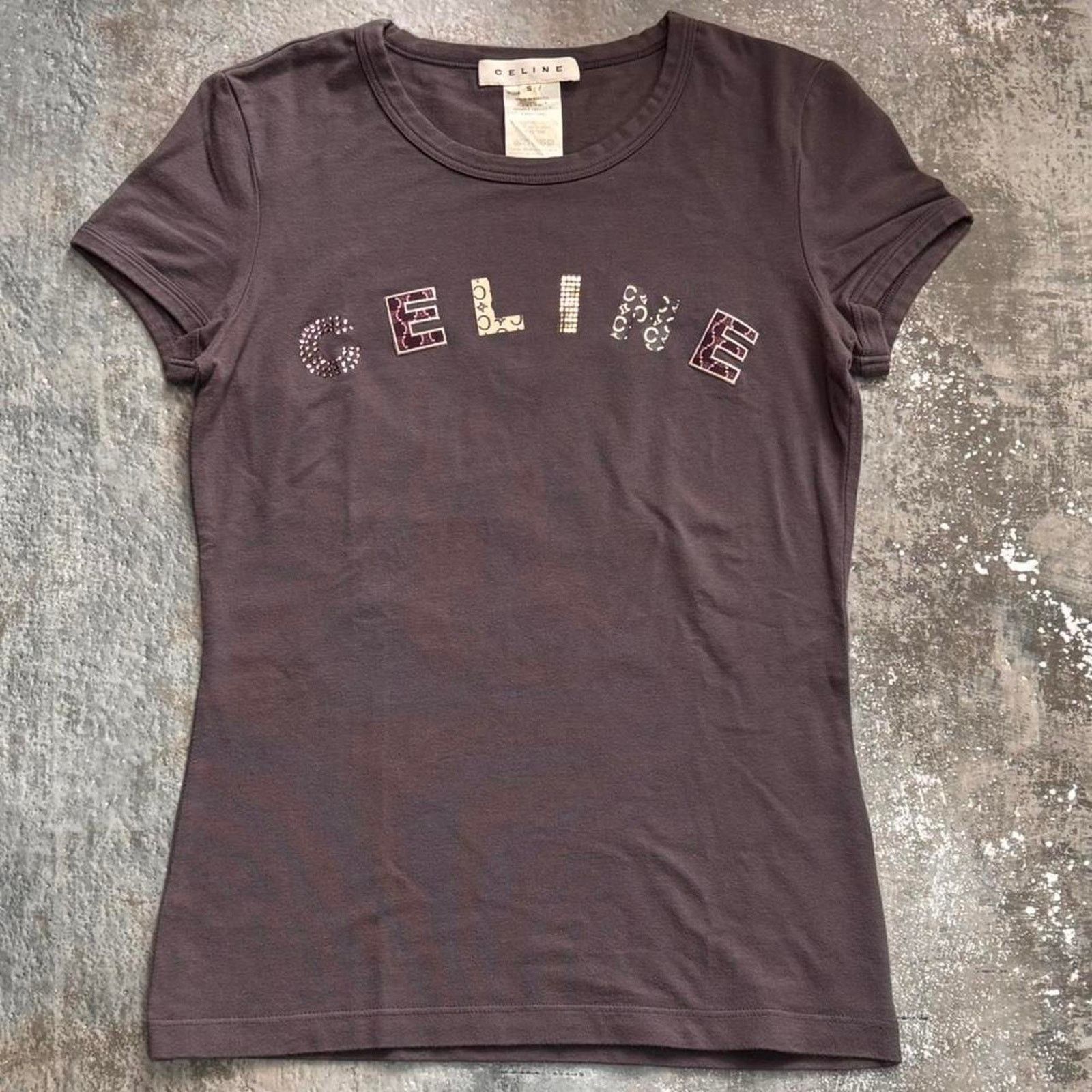 Celine Celine Light Purple Logo Baby Tee. Size Small Size S / US 4 / IT 40 - 1 Thumbnail