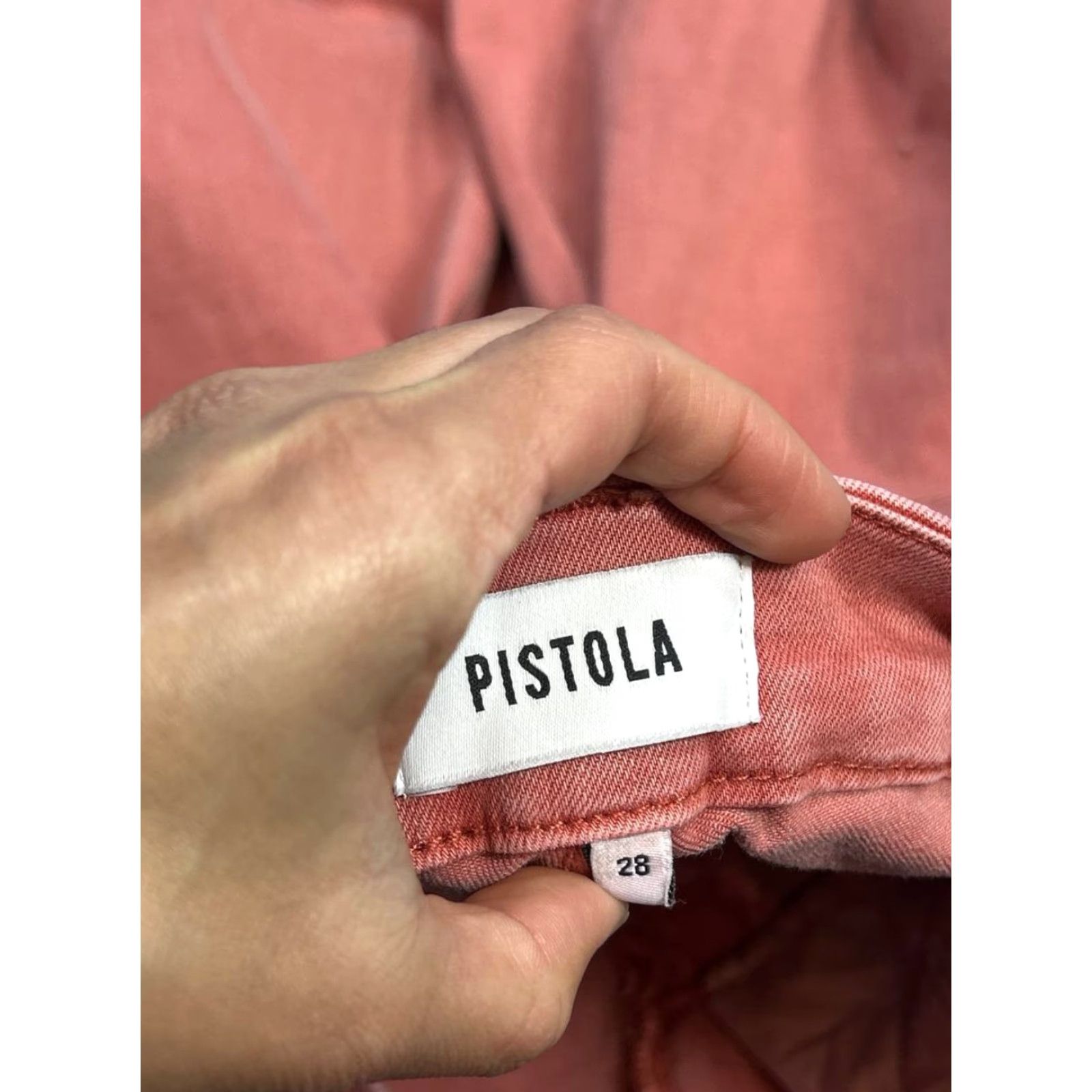 Pistola Pistola Drea Slim Straight Jeans Womens 28 Pink Cotton Scissor Cut Hem 282x5 Adult Women Regular Jeans Size 28" / US 6 / IT 42 - 6 Thumbnail