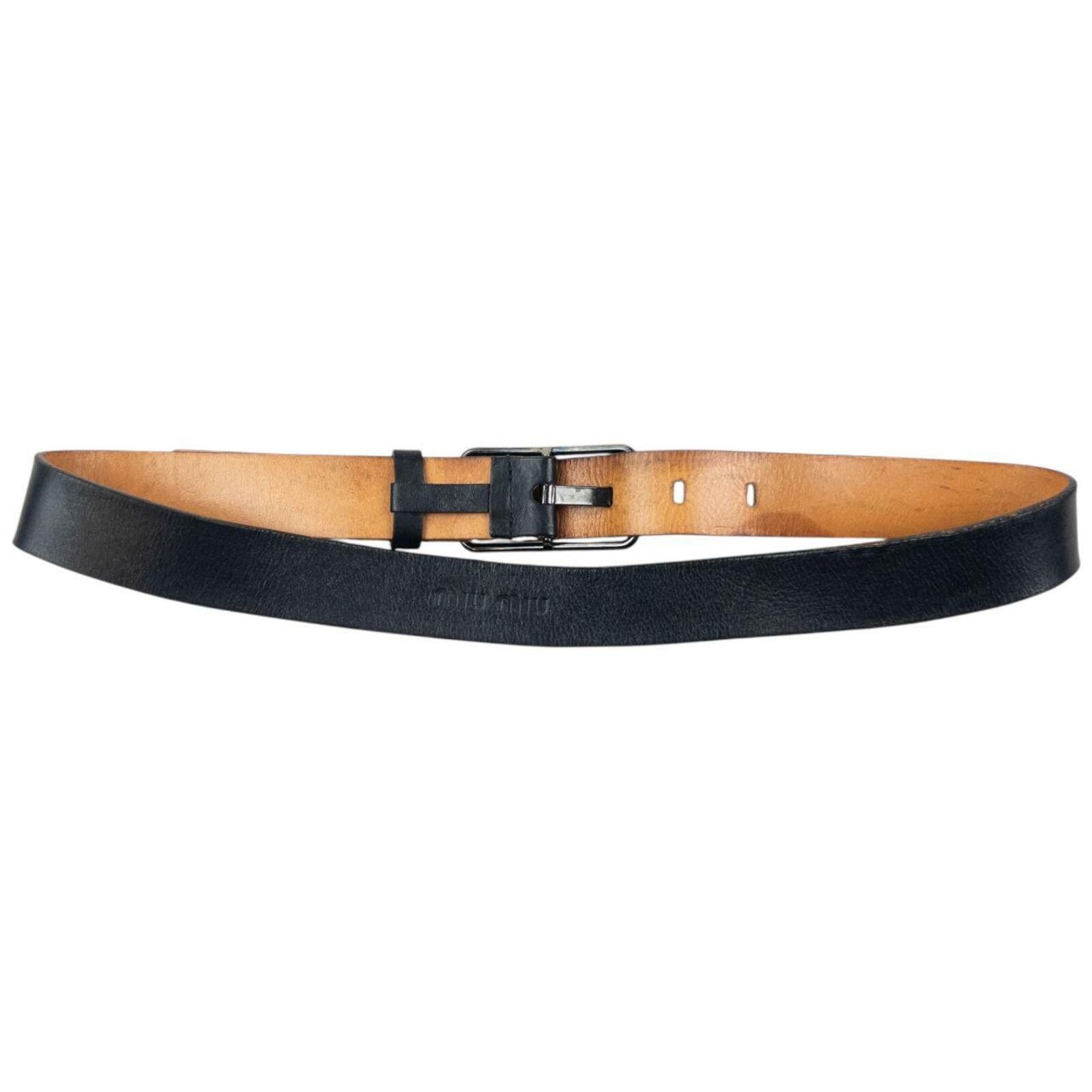 Miu Miu Vintage 2000s Miu Miu Leather Belt Size M Size ONE SIZE - 1 Thumbnail