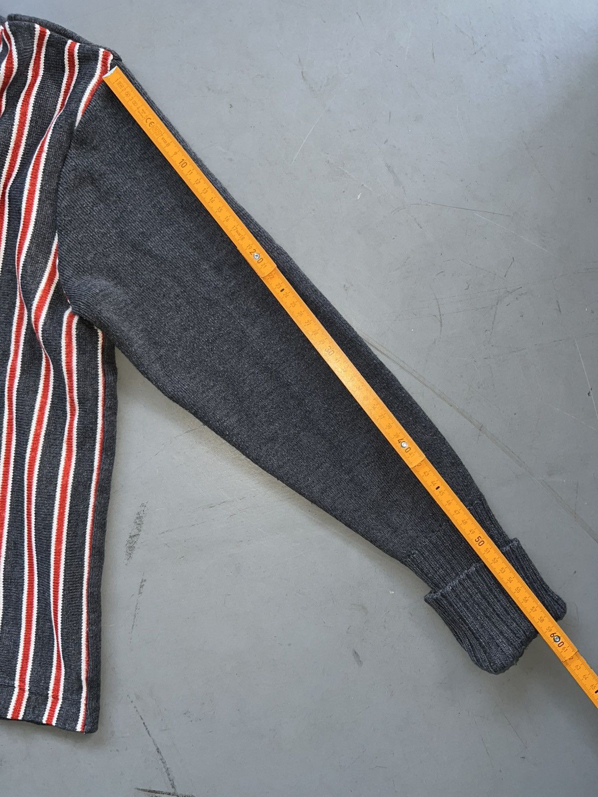 Jean Paul Gaultier Jean Paul Gaultier Junior 90s striped knit sweater with logo Size US XL / EU 56 / 4 - 12 Thumbnail