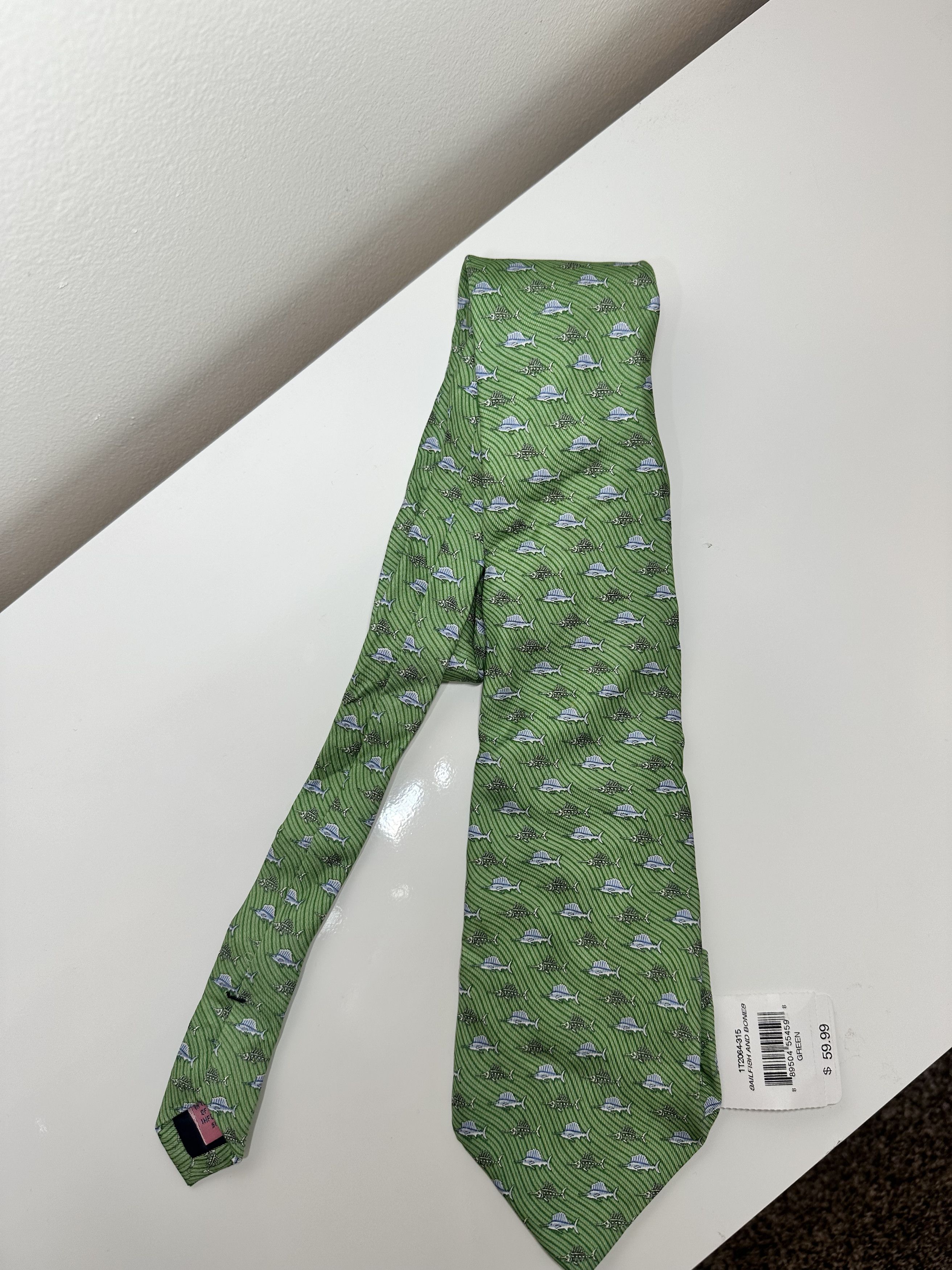 Vineyard Vines Green Tie Size ONE SIZE - 1 Thumbnail
