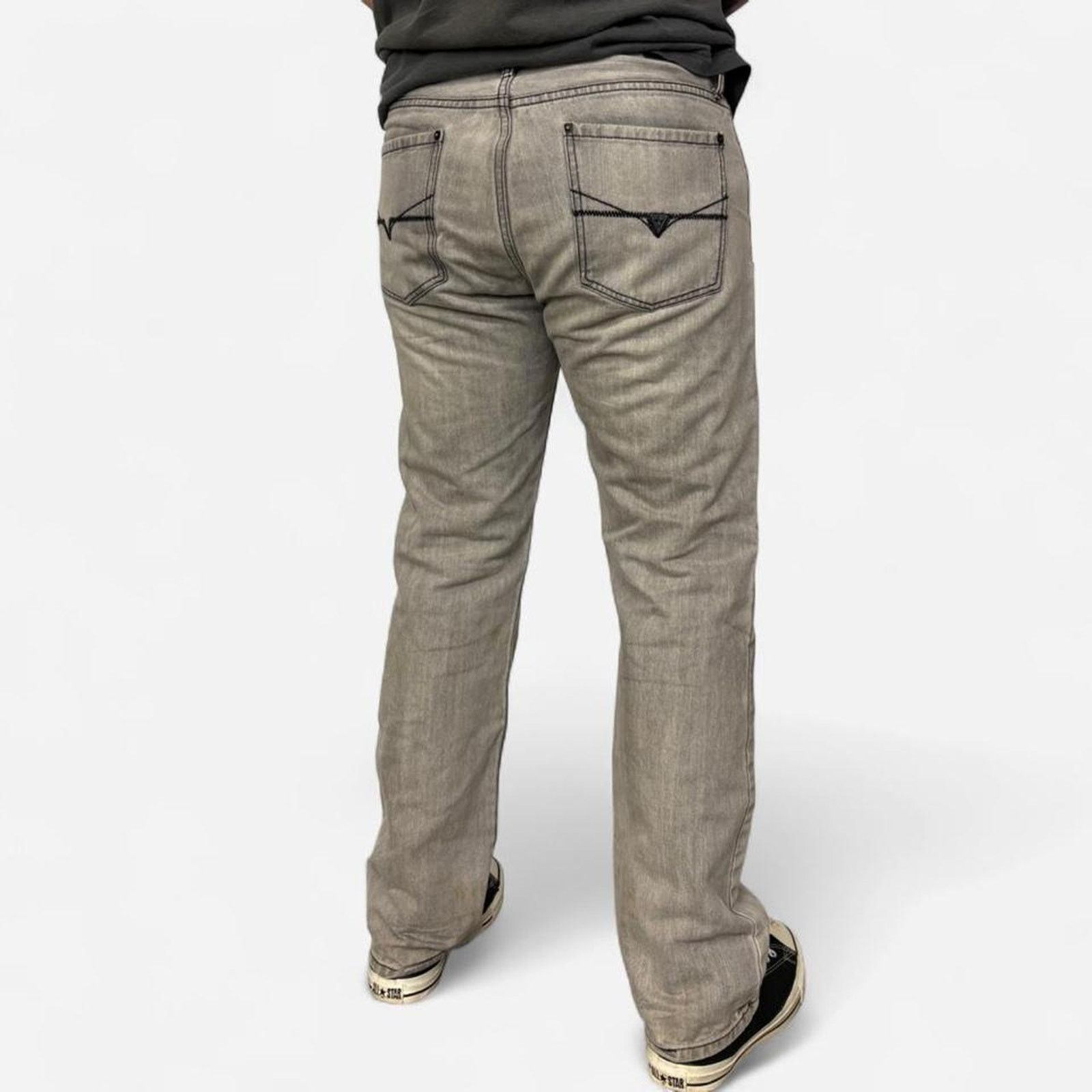 Guess 2000s Guess Grey Wash Distressed Emo Grunge Jeans Size US 36 / EU 52 - 3 Thumbnail