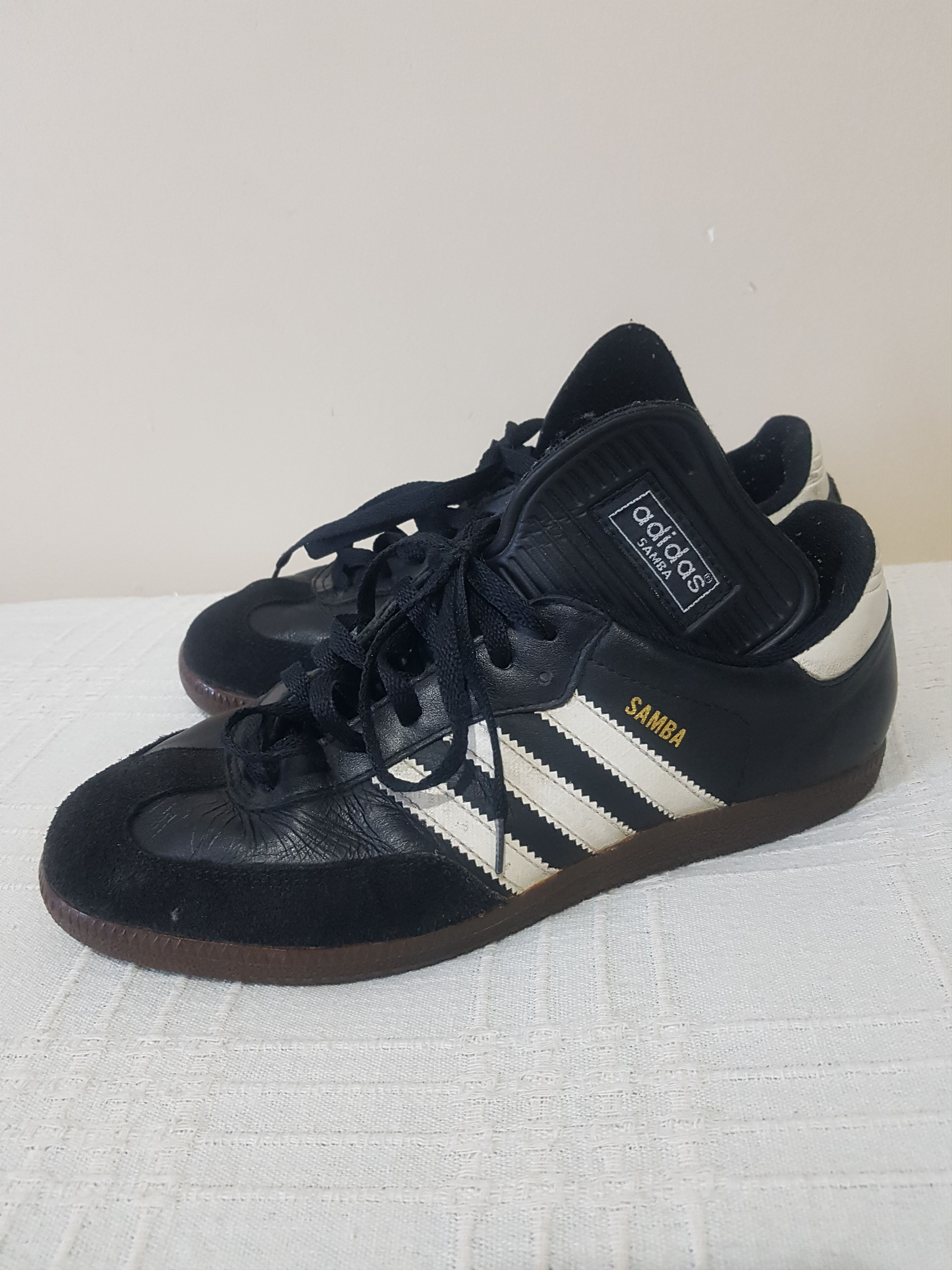 Adidas  Streetwear  Vintage Vintage adidas samba black/yellow low top  sneakers | Grailed