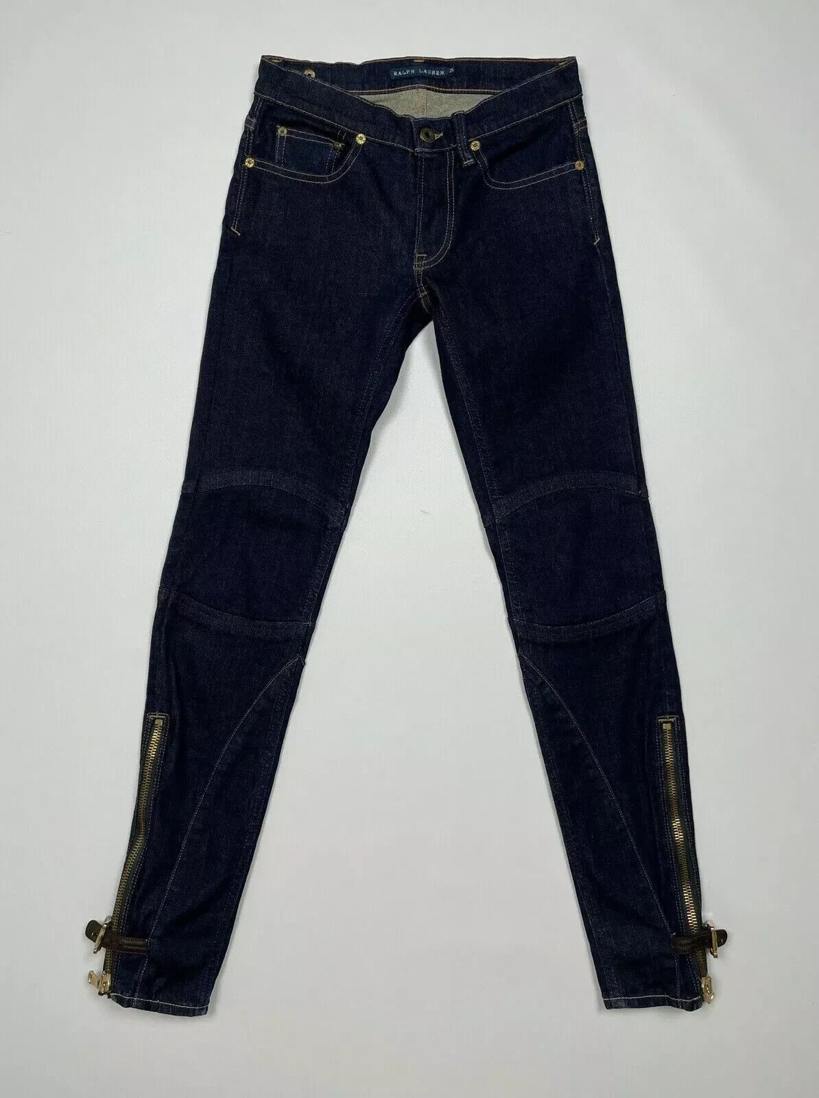 Ralph Lauren Ralph Lauren Women’s Zip Biker Skinny Horse Ridding Jeans Size 25" / US 0 / IT 36 - 7 Thumbnail