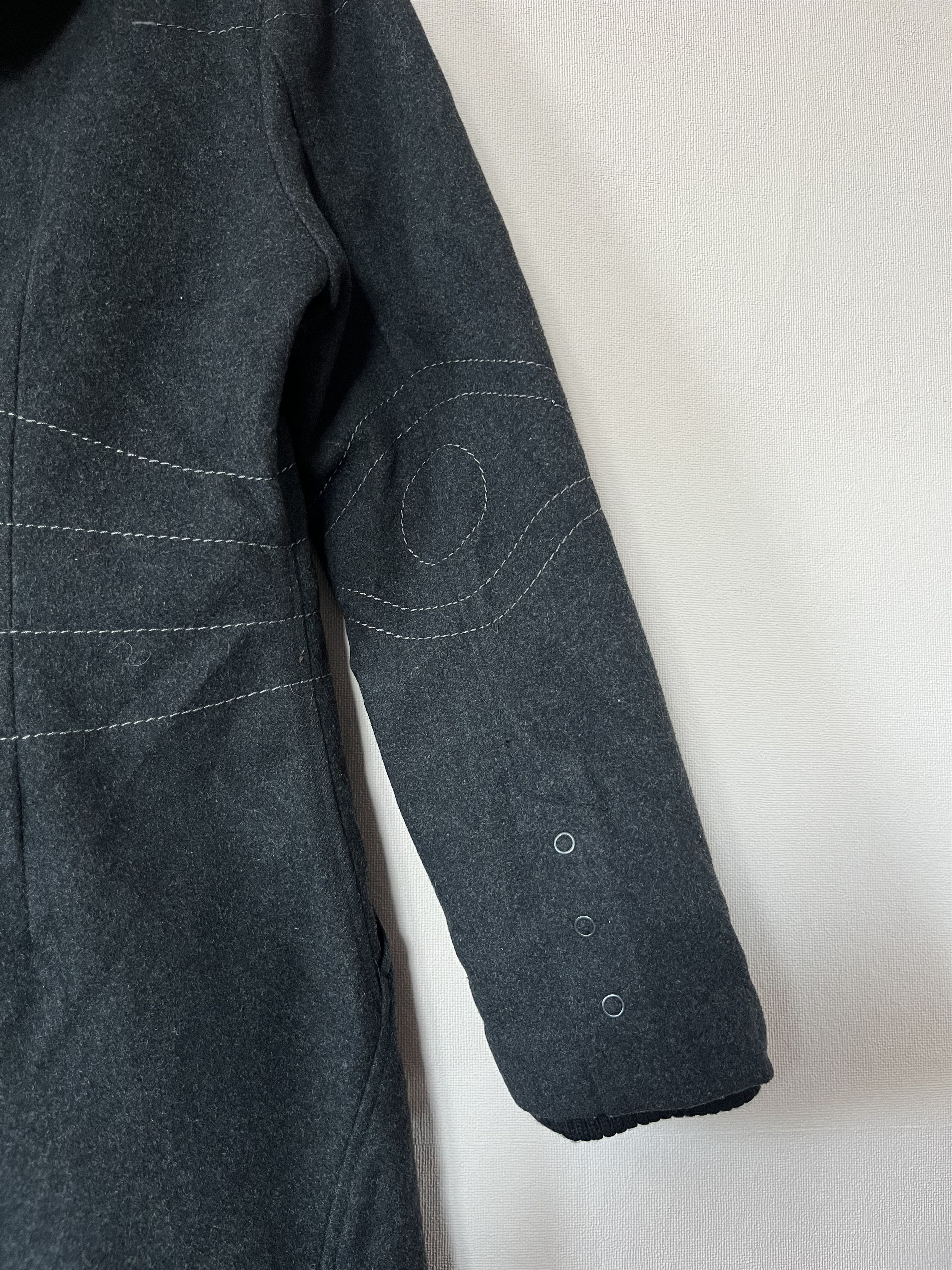 Cop Copine Cop Copine Vintage Wool Long Coat Zip Jacket Gray Lining Wit Size S / US 4 / IT 40 - 4 Thumbnail