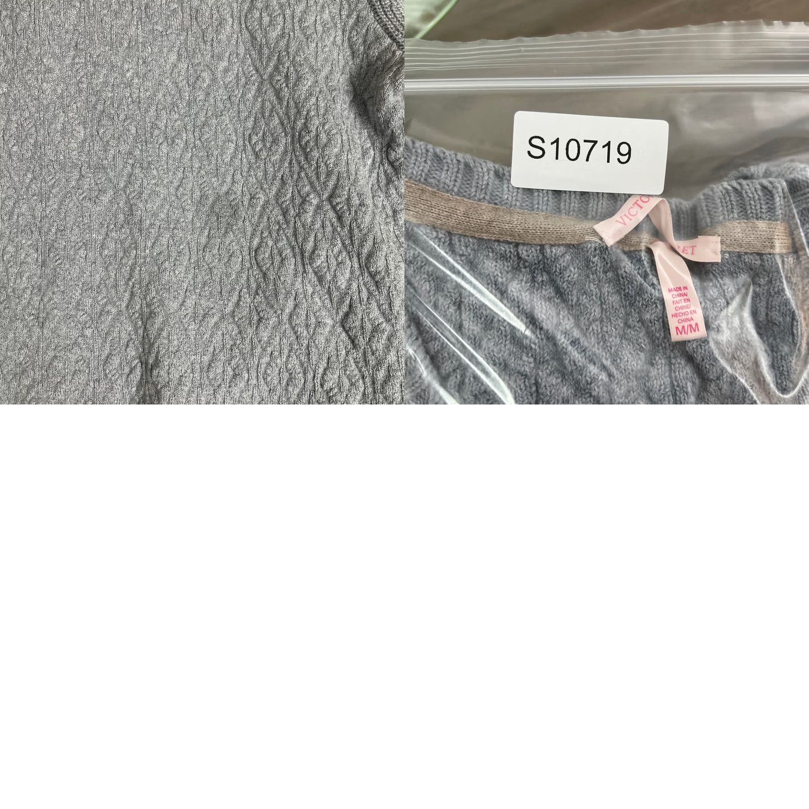 Victoria's Secret Victoria Secret Womens Sweater Gray Zip Texture Cashmere Blend Stretch Medium Size M / US 6-8 / IT 42-44 - 9 Thumbnail