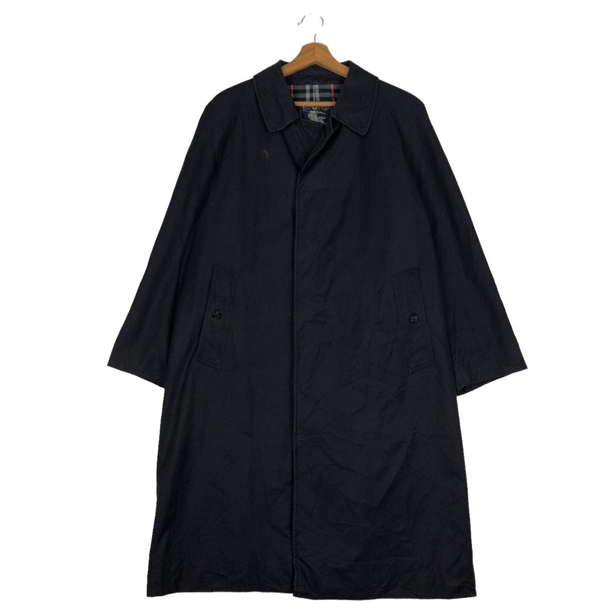 Burberry 🔥Vtg Long Jacket Trench Burberrys Nova Check Design Size US M / EU 48-50 / 2 - 1 Thumbnail