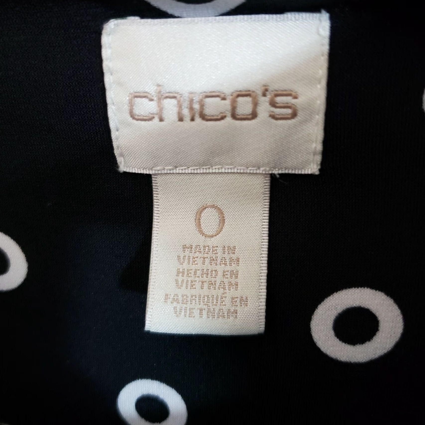 Vintage Chicos Womens Dress Short Black White 3/4 Sleeve S Pink? Size S / US 4 / IT 40 - 5 Thumbnail