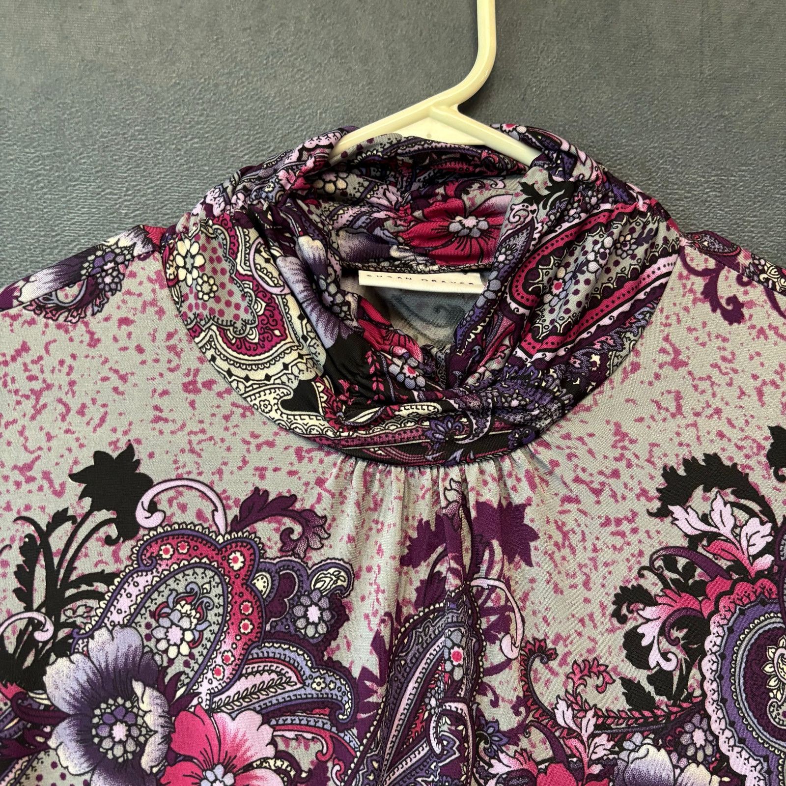 Other QVC Susan Graver Blouse Mock Turtleneck Neck Peek a Boo Size S / US 4 / IT 40 - 11 Thumbnail