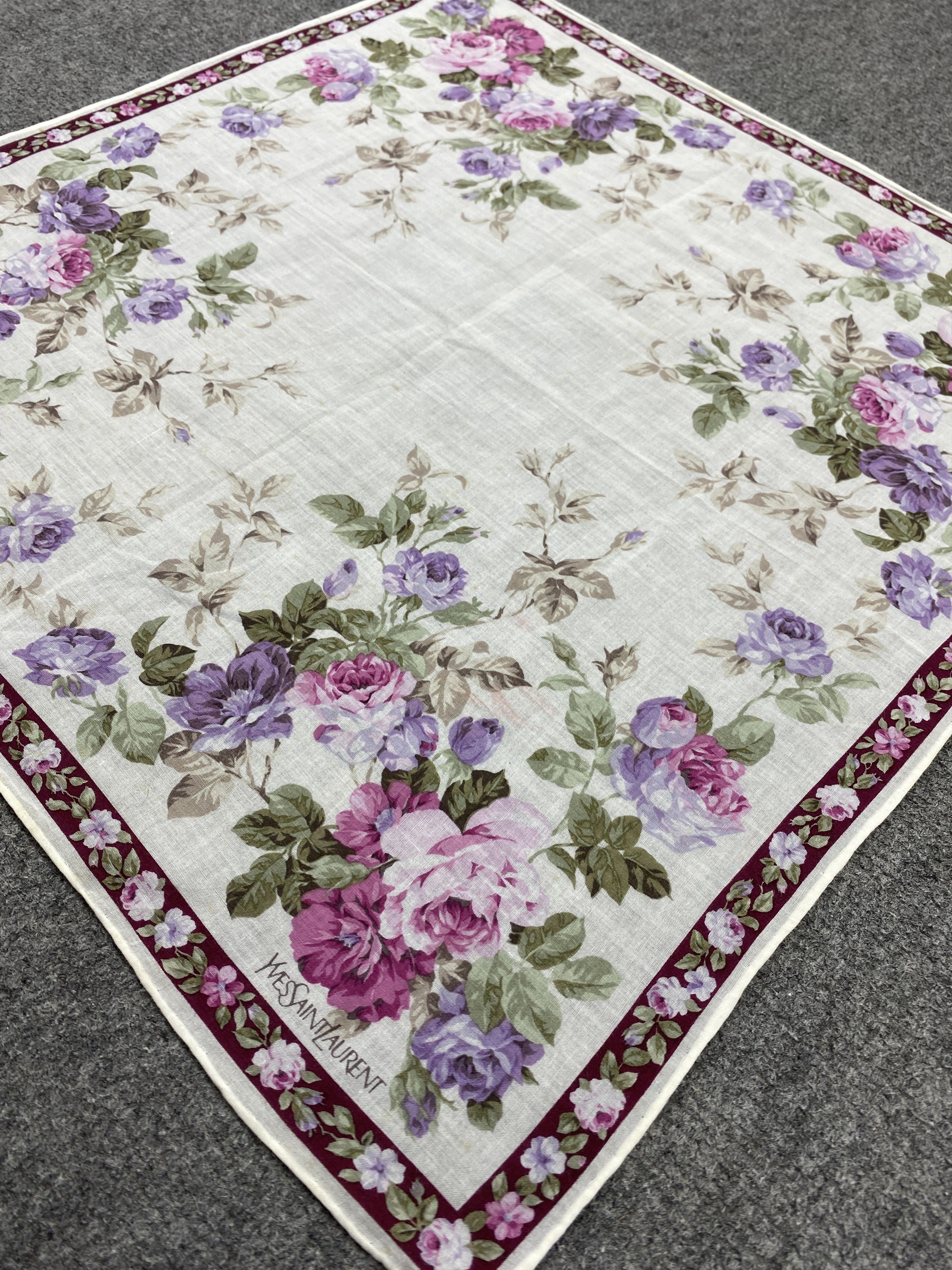Yves Saint Laurent Yves Saint Laurent Handkerchief / Neckerchief HKC1155 Size ONE SIZE - 8 Thumbnail