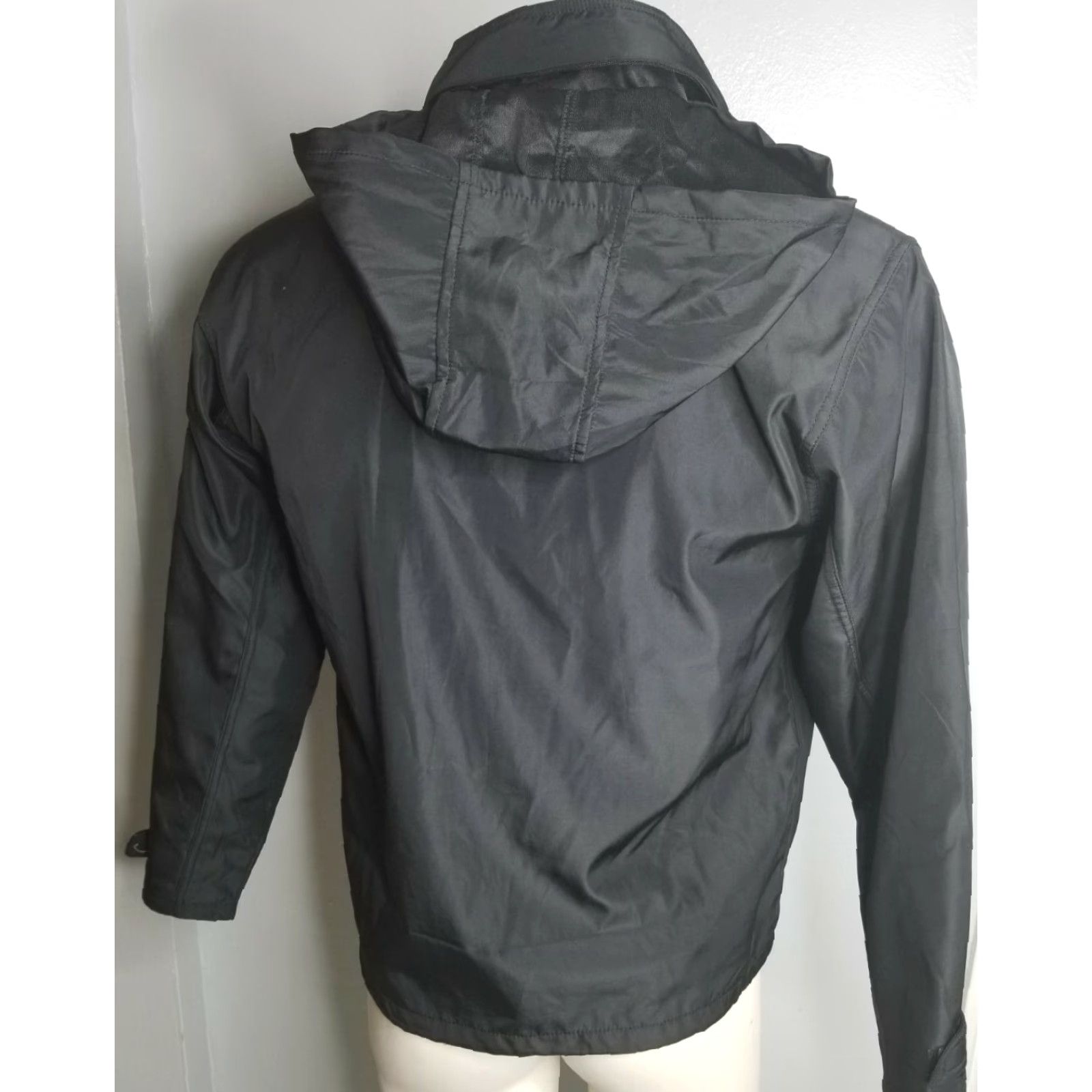 Vintage Jurong Bird Park Mens S Hooded Jacket - Black Nylon Zip, Logo, Straps, Toggle, Windbreaker, Unisex Adults Size US S / EU 44-46 / 1 - 6 Thumbnail