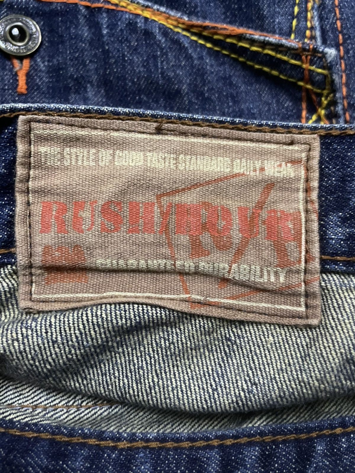 PPFM × Shellac × semanticdesign Rush Hour Japan Double Waist Contrast Heavy Stitch Jeans Size US 30 / EU 46 - 17 Thumbnail