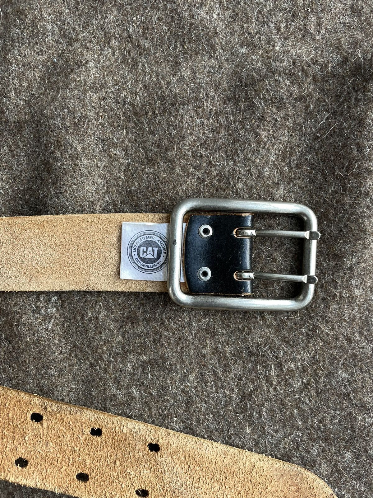 Caterpillar × Genuine Leather CAT Leather Belt Size ONE SIZE - 3 Thumbnail