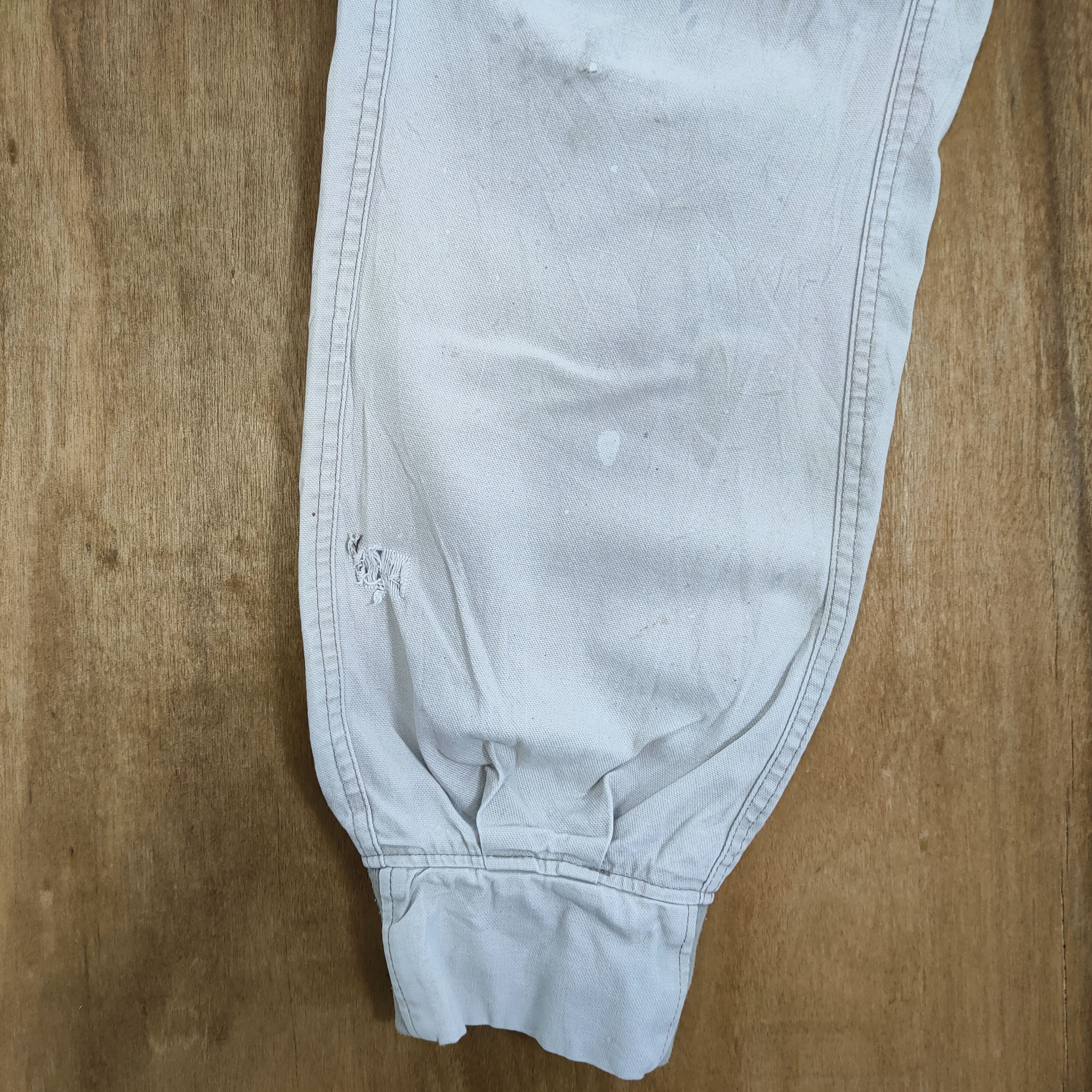Japanese Brand VINTAGE GENBA DISTRESSED FADED WHITE BAGGY CARGO PANTS Size US 34 / EU 50 - 6 Thumbnail