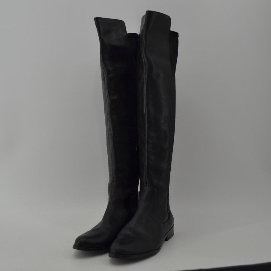 Clarks Clarks Caddy Belle Knee High Boot Leather Black Minimalist 7 Size US 7 / IT 37 - 13 Thumbnail