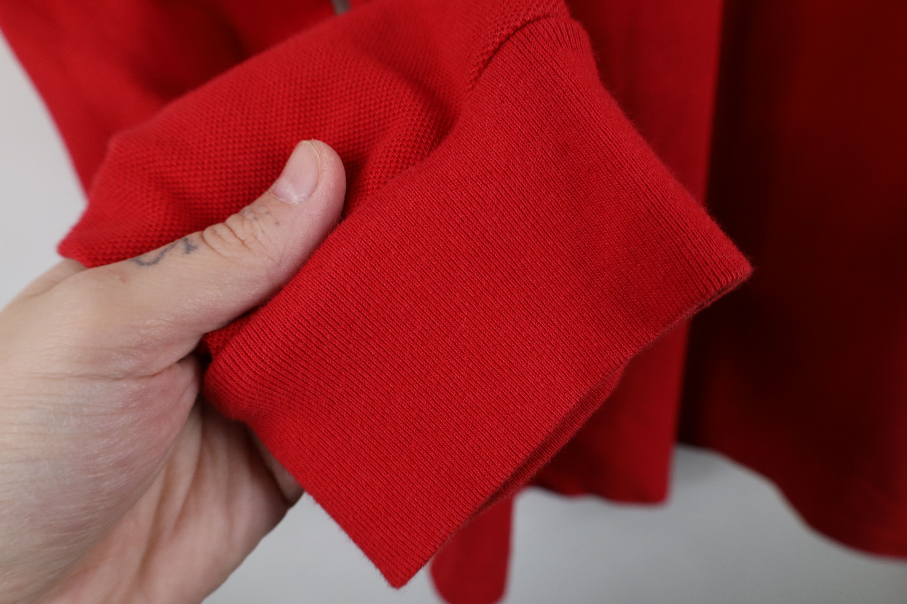 Ralph Lauren Vintage 90s Ralph Lauren Cotton Rugby Long Sleeve Polo Red Size US XL / EU 56 / 4 - 9 Thumbnail